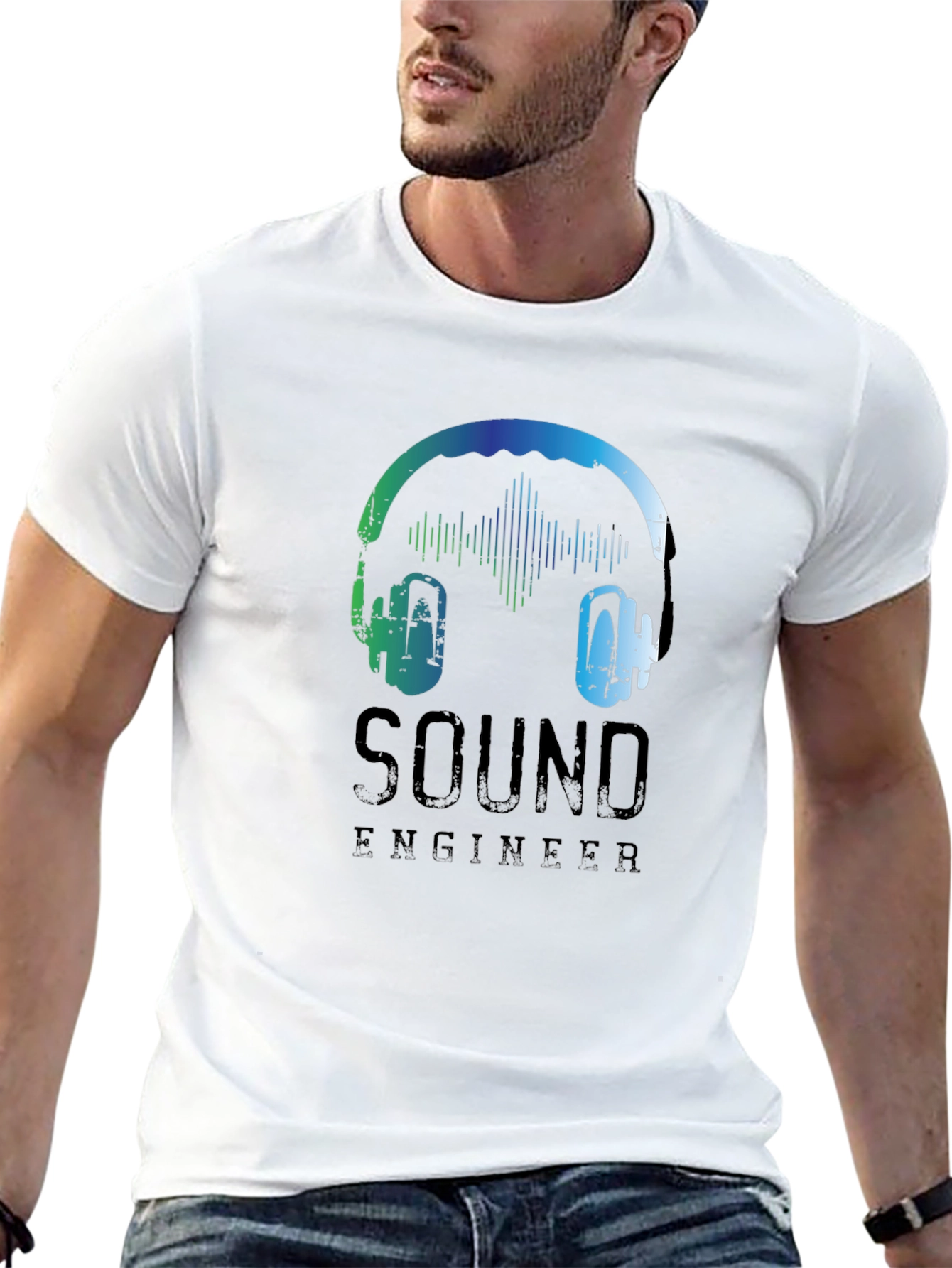 Sound Engineer T-Shirt - Headphones Graphic Tee