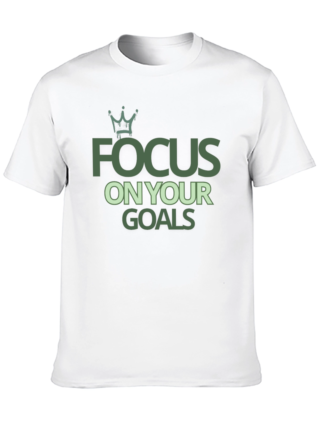 Focus on Your Goals Black Graphic T-Shirt