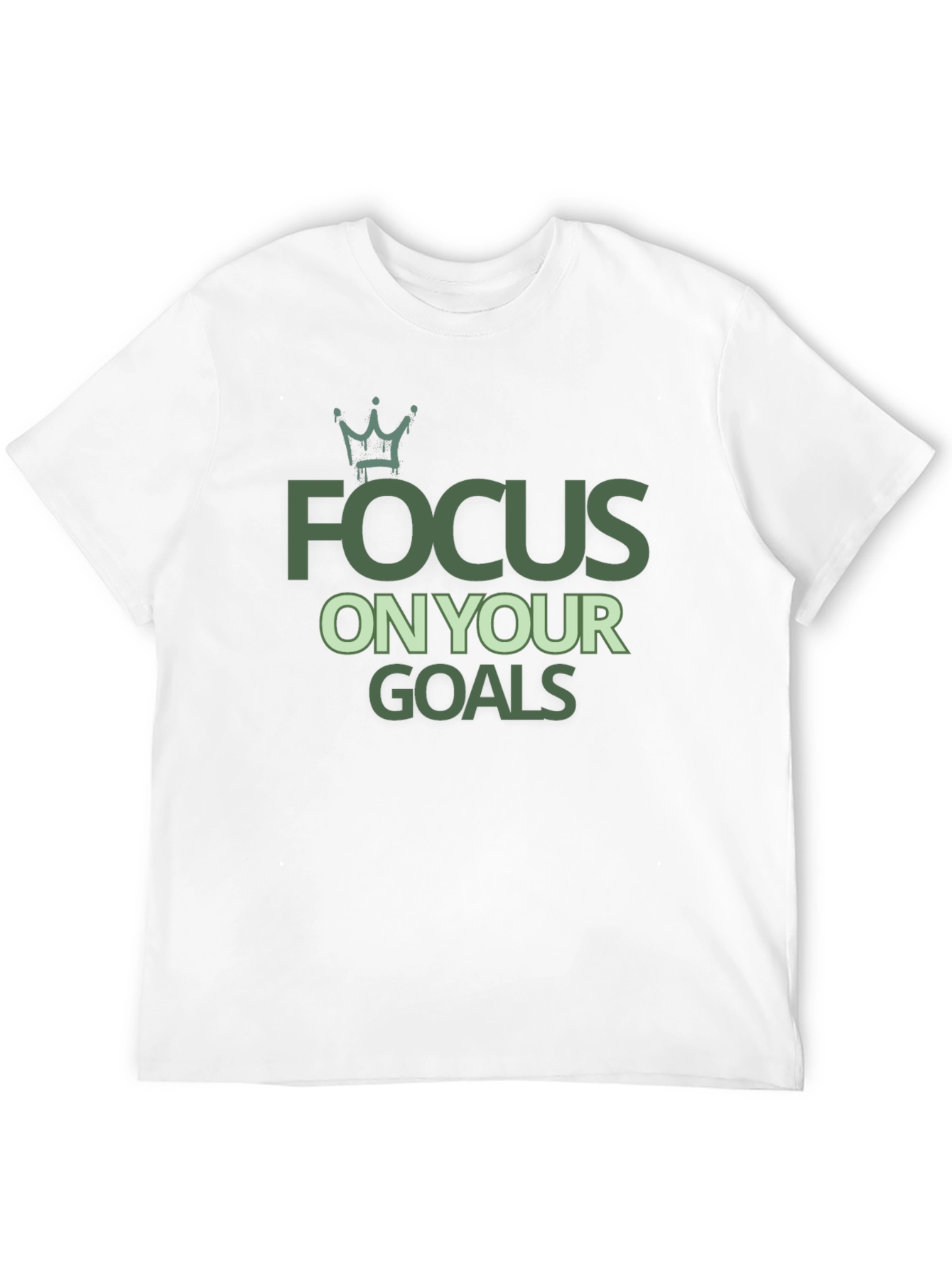 Focus on Your Goals Black Graphic T-Shirt
