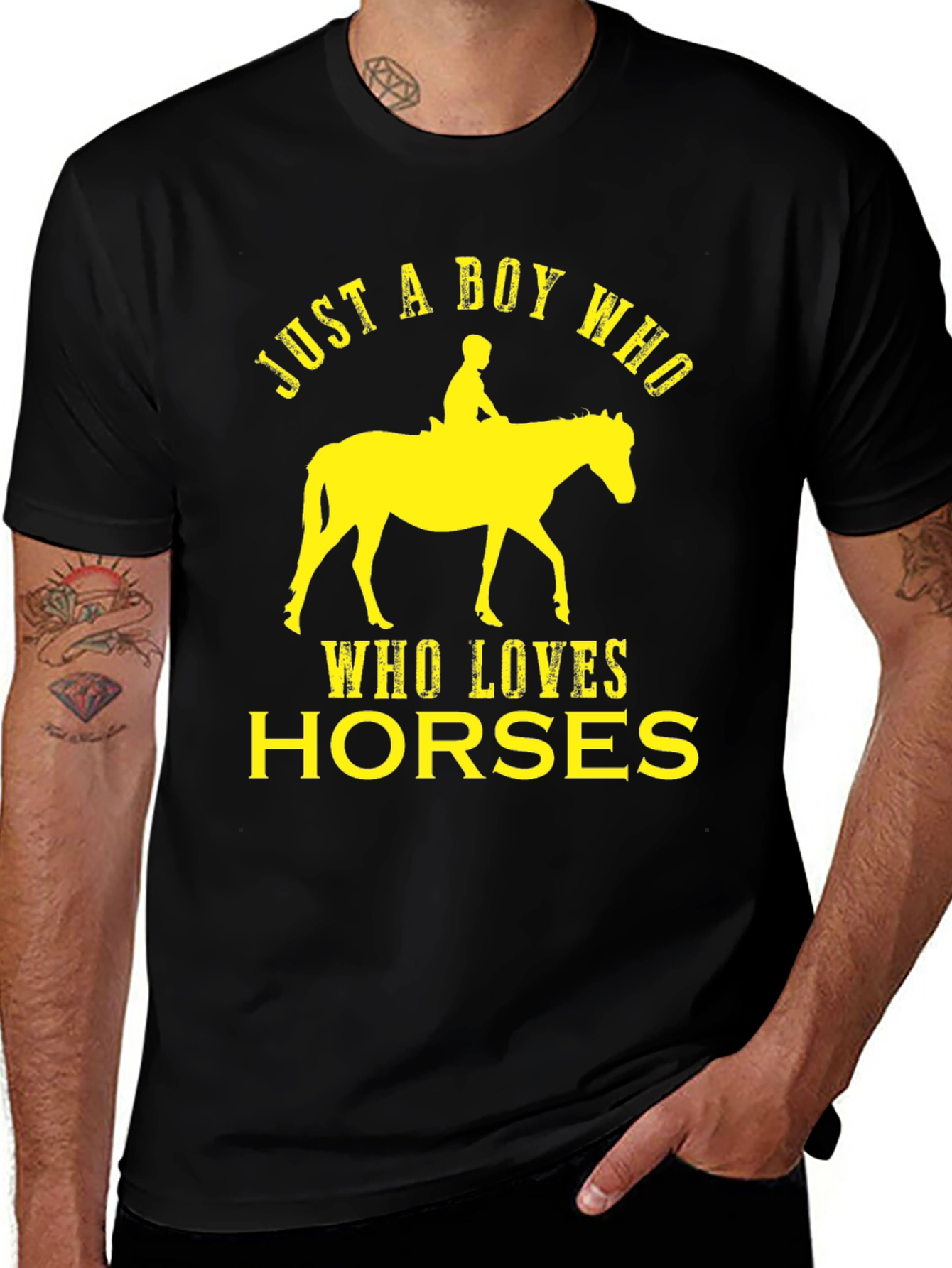 Boy Who Loves Horses Graphic Tee