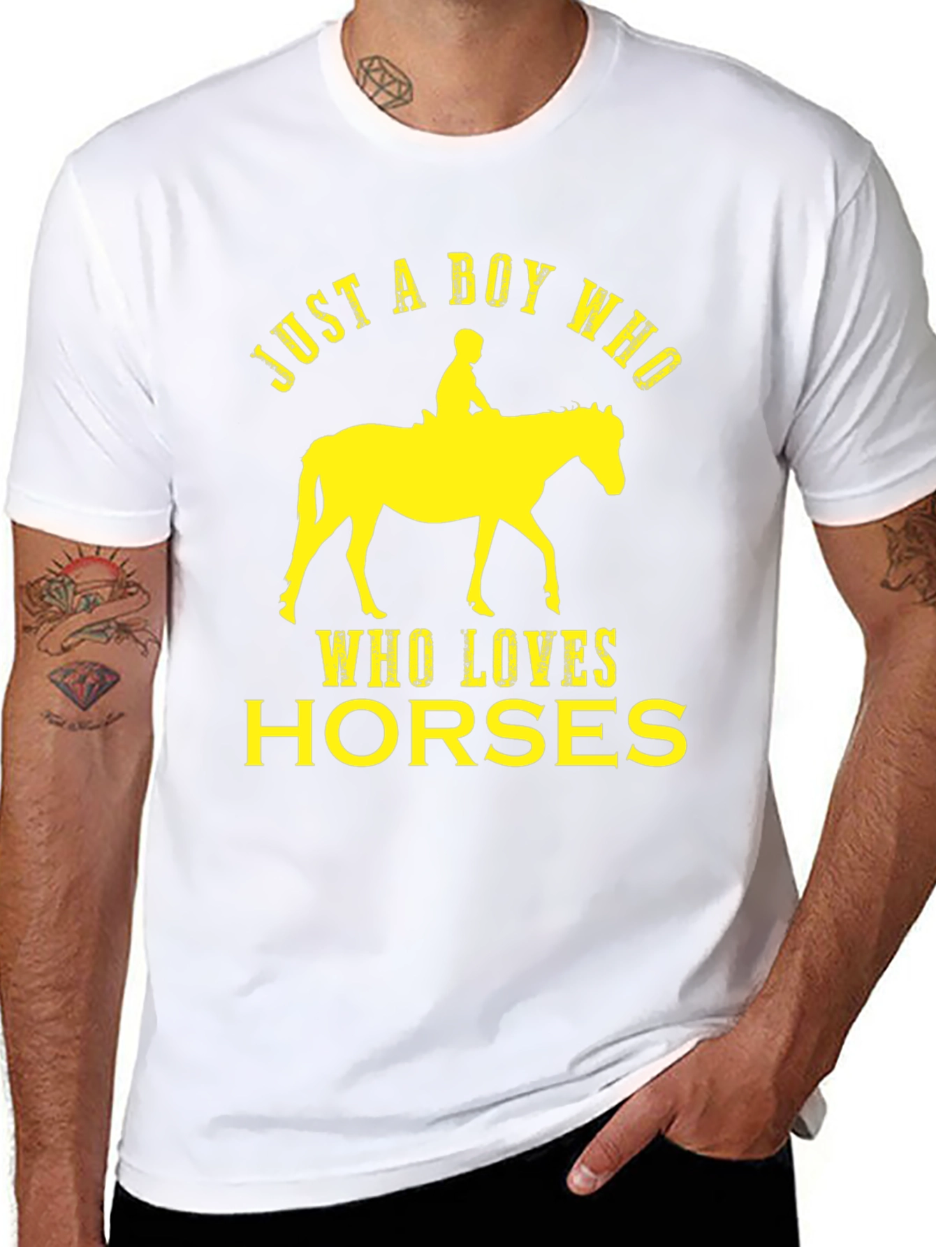 Boy Who Loves Horses Graphic Tee