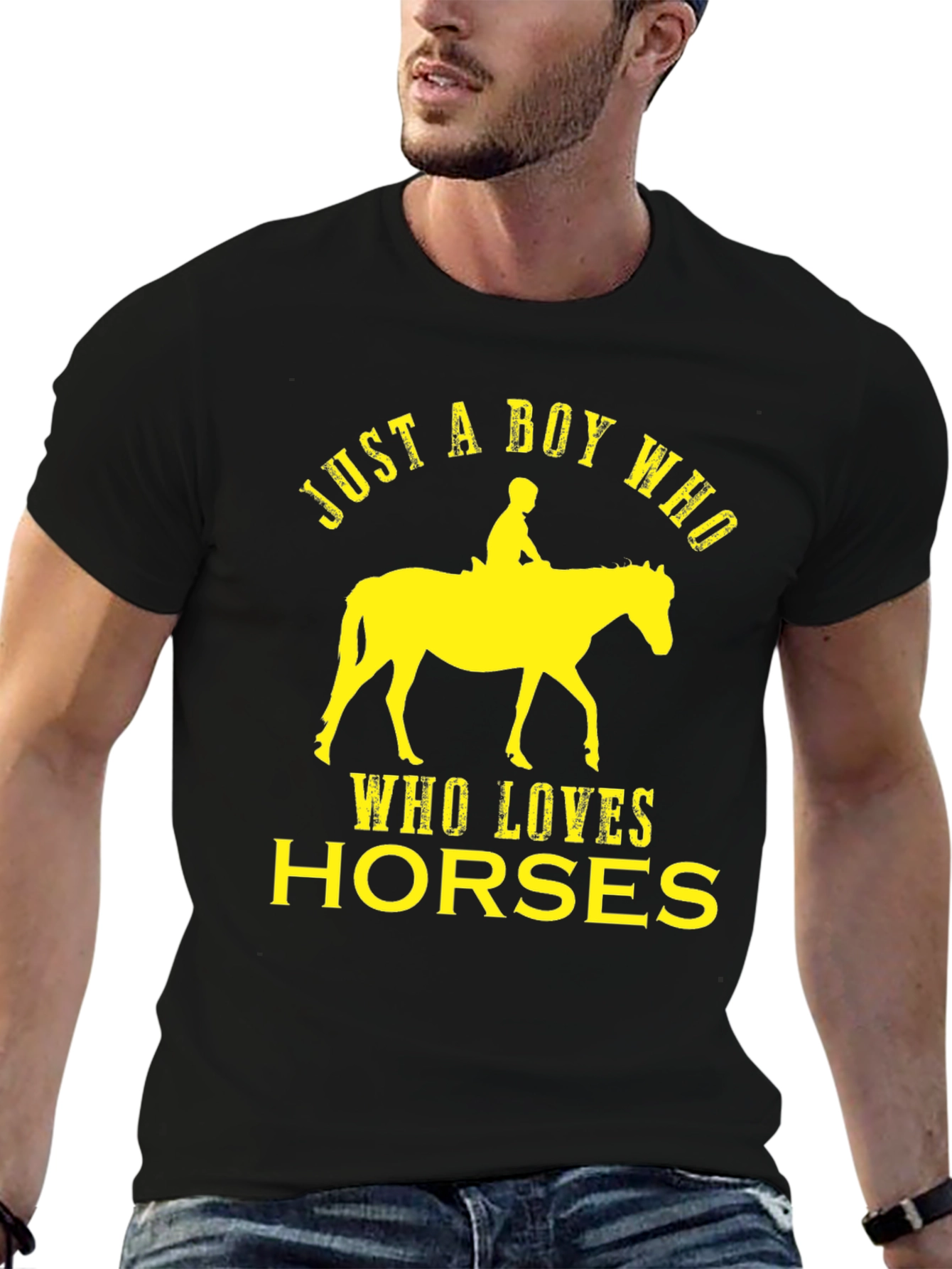 Boy Who Loves Horses Graphic Tee