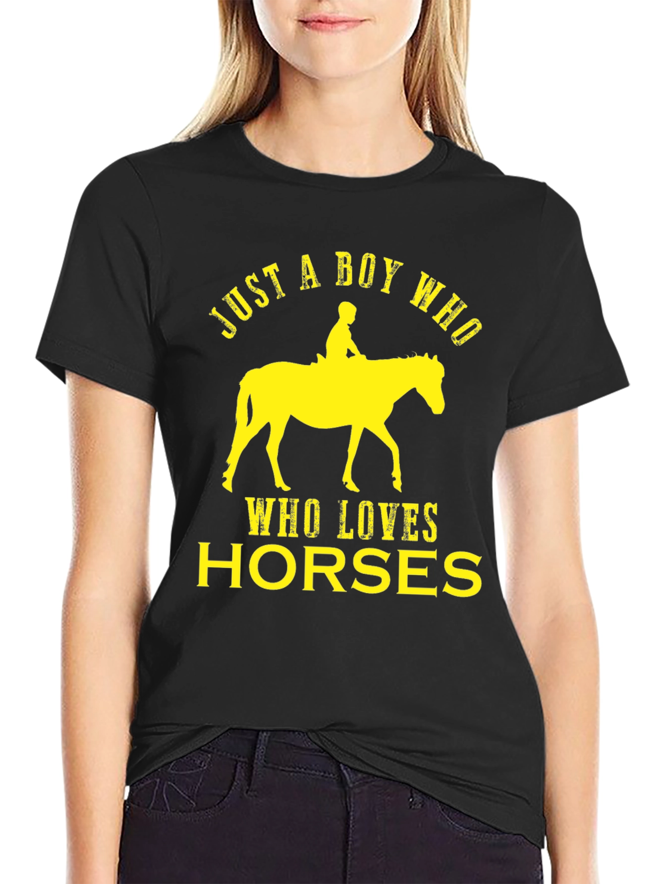 Boy Who Loves Horses Graphic Tee