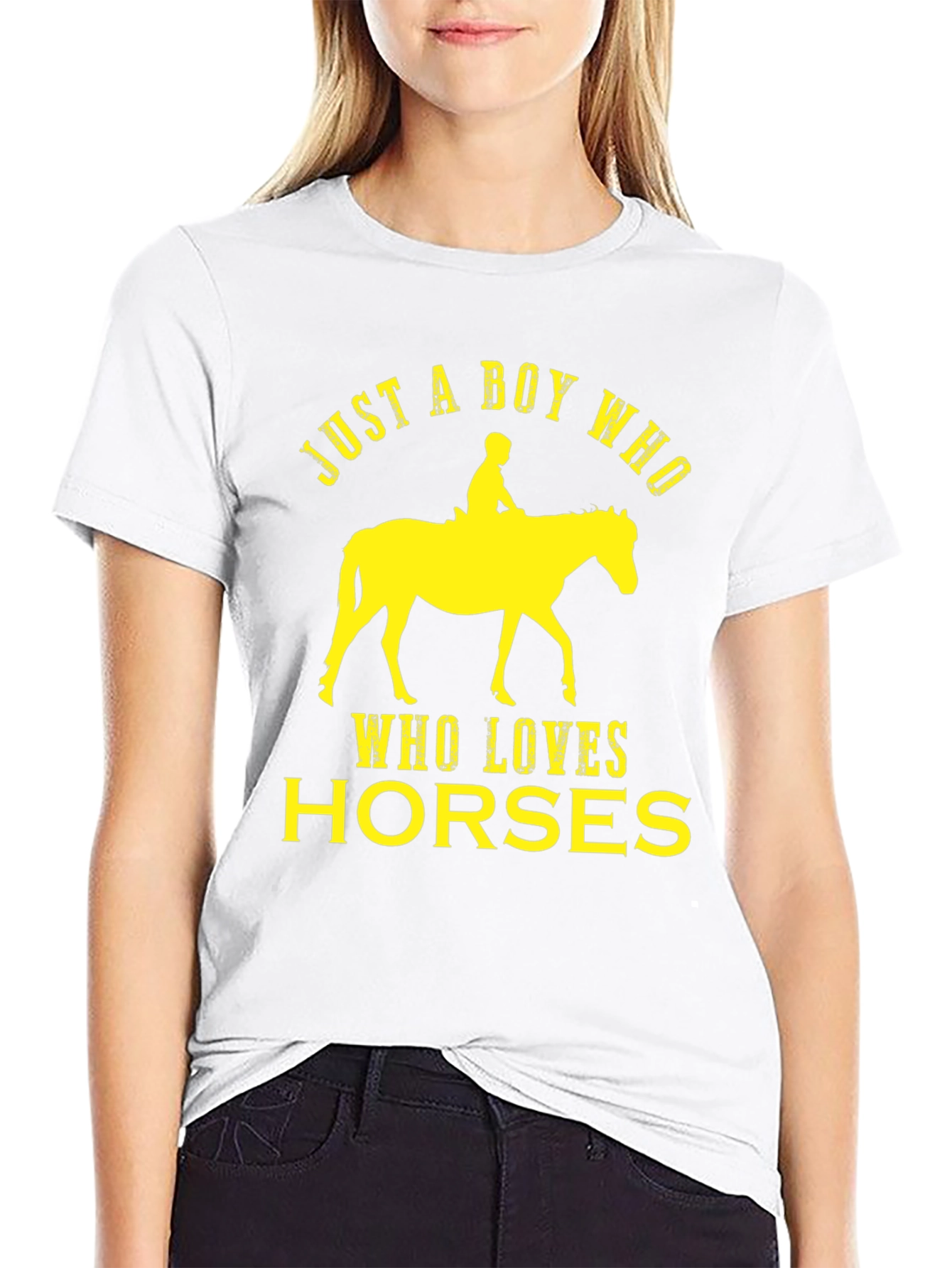 Boy Who Loves Horses Graphic Tee