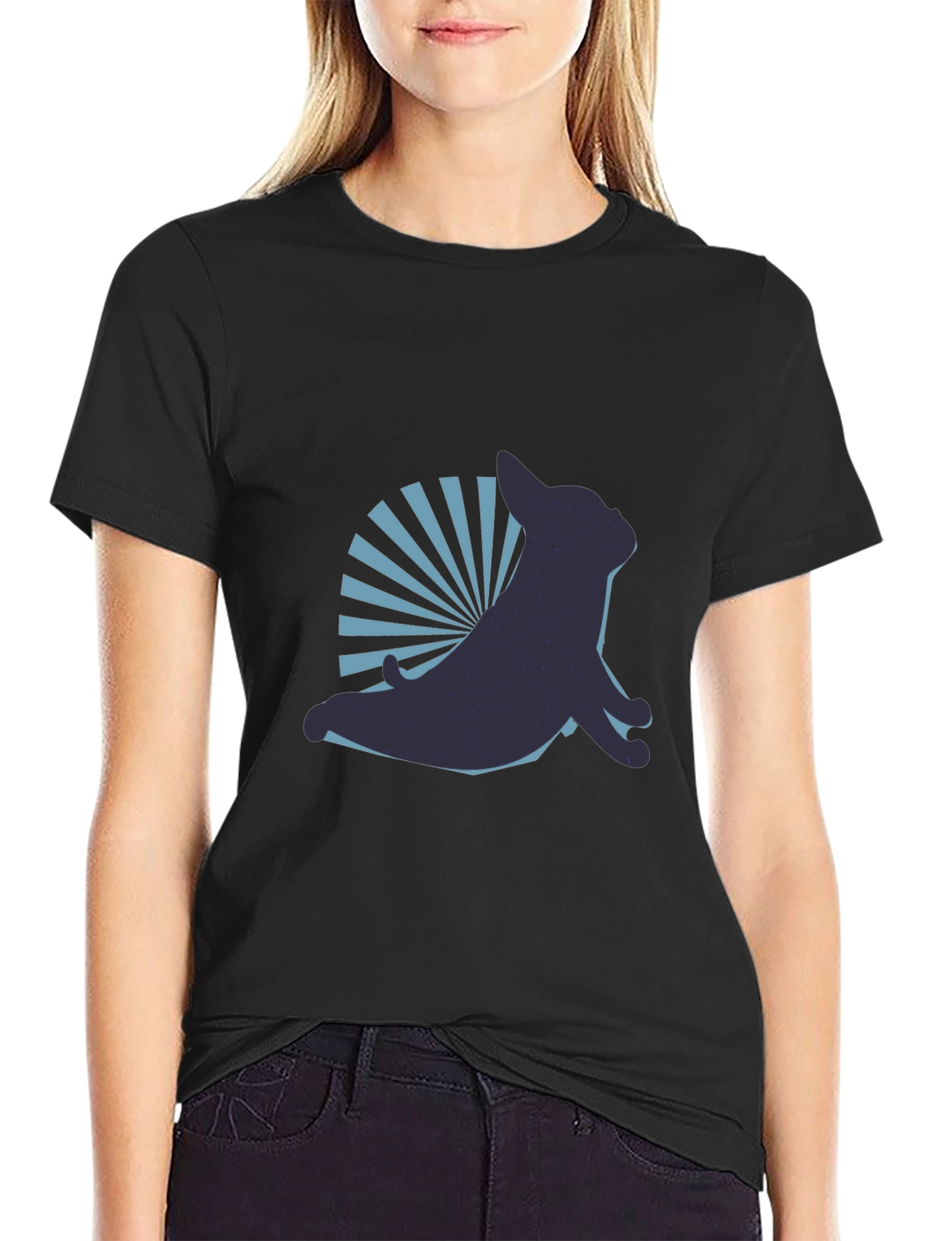Yoga Dog Graphic Tee - Comfy Black Shirt