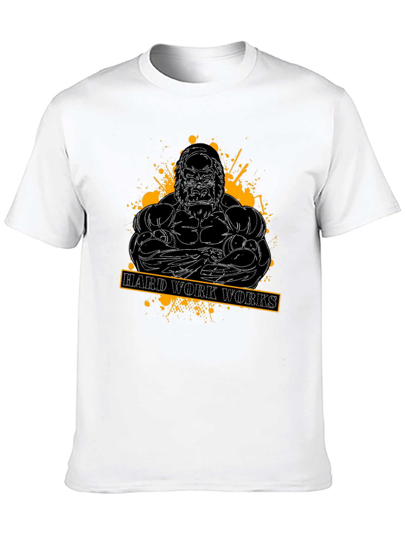 Hard Work Works Gorilla Graphic T-Shirt