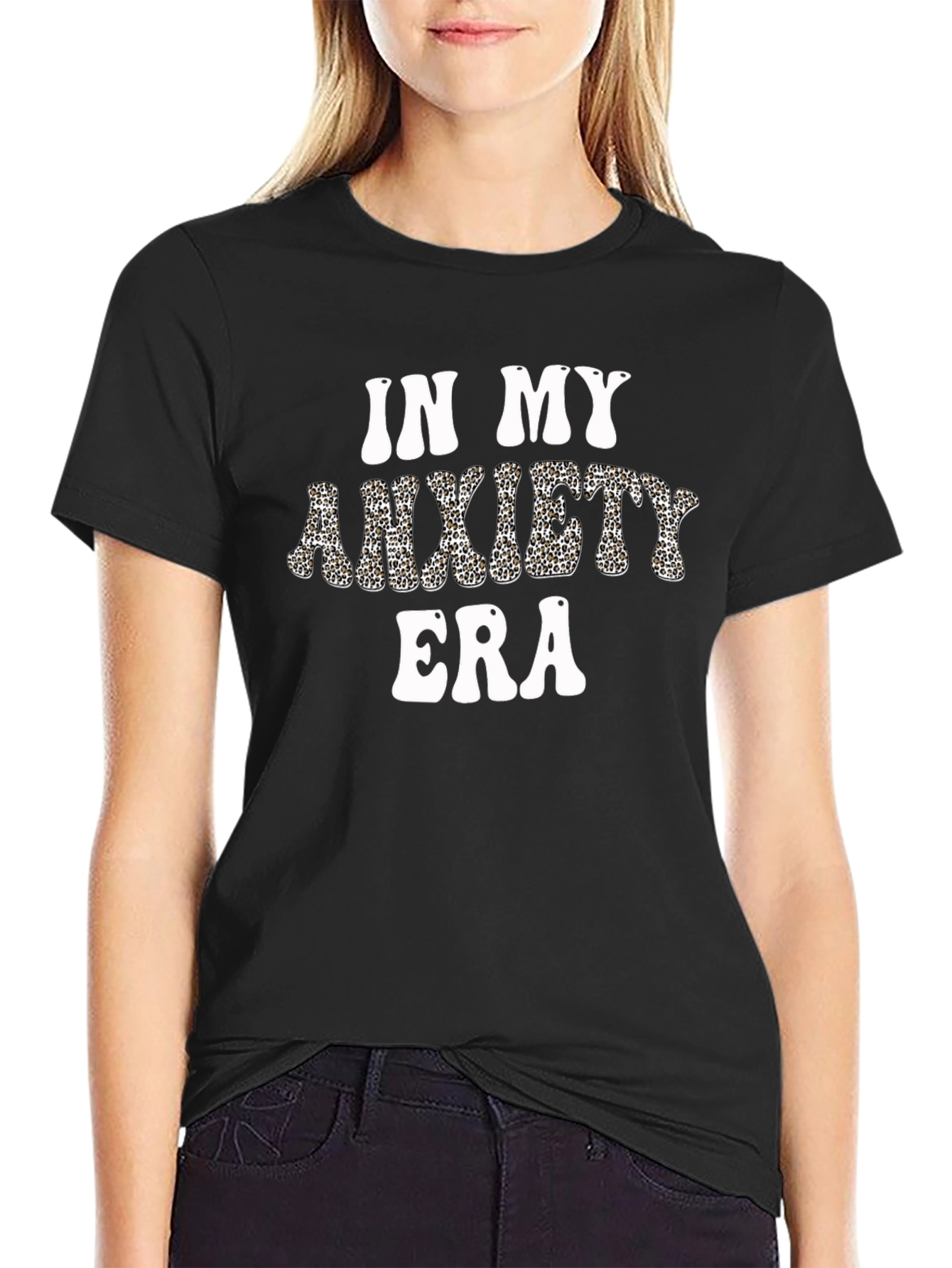 In My Anxiety Era Black Graphic Tee