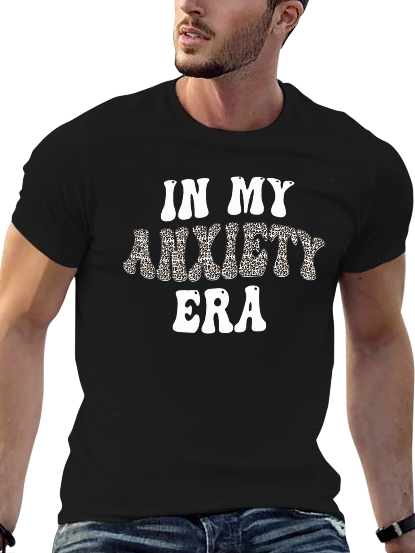 In My Anxiety Era Black Graphic Tee