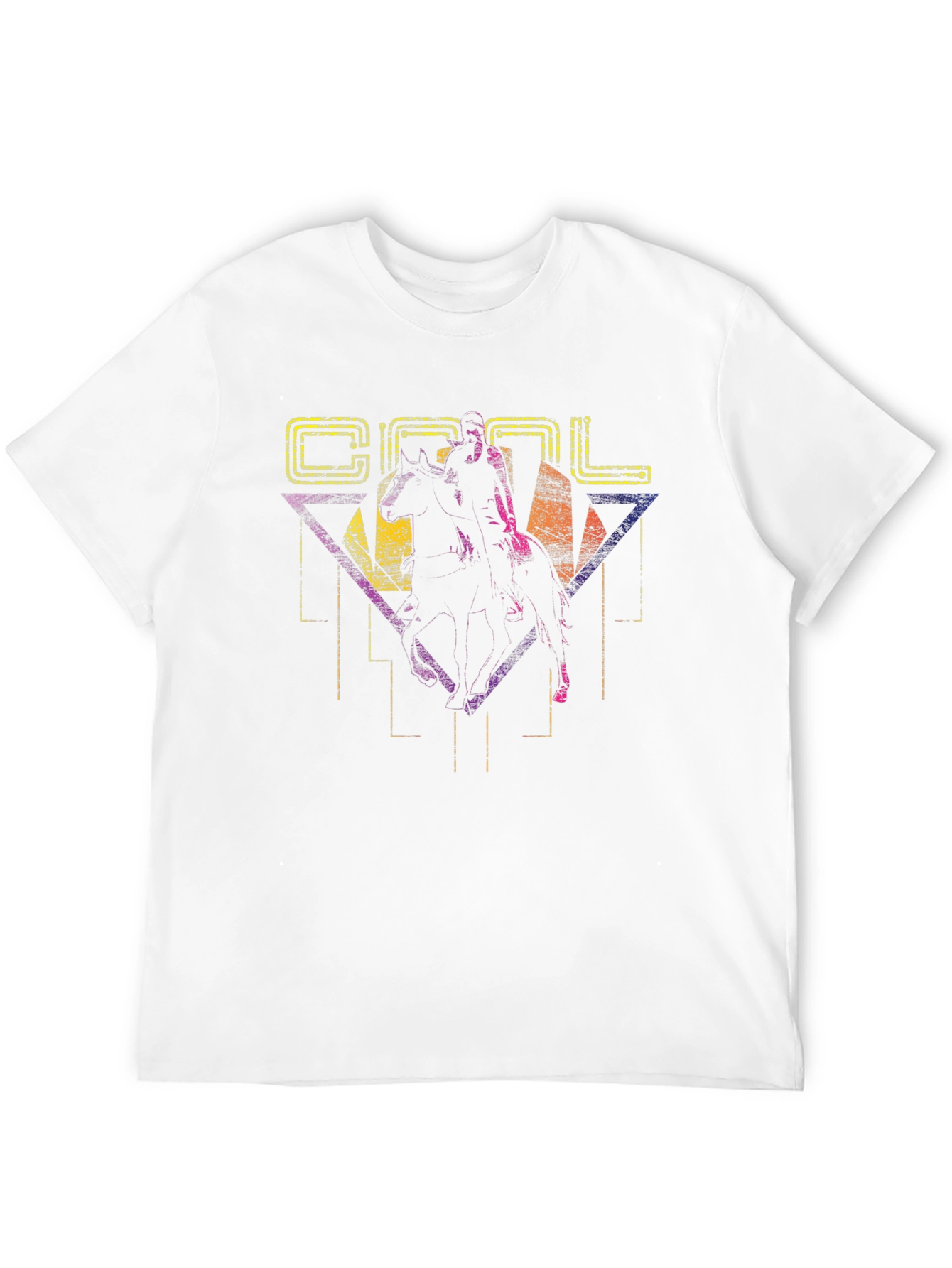 Retro Cool Horse Rider Graphic Tee