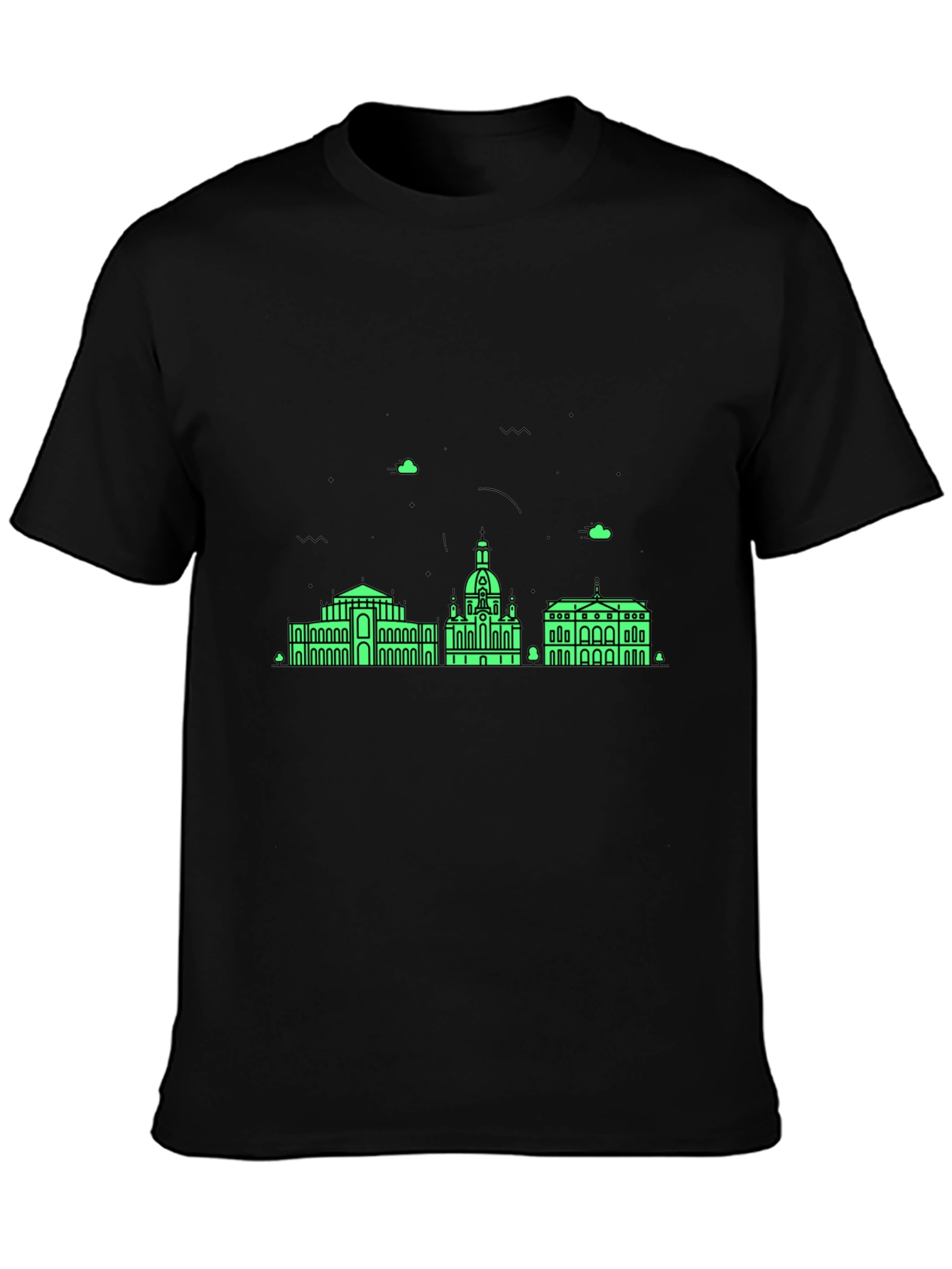 Dresden Skyline T-Shirt - Modern Minimalist Design