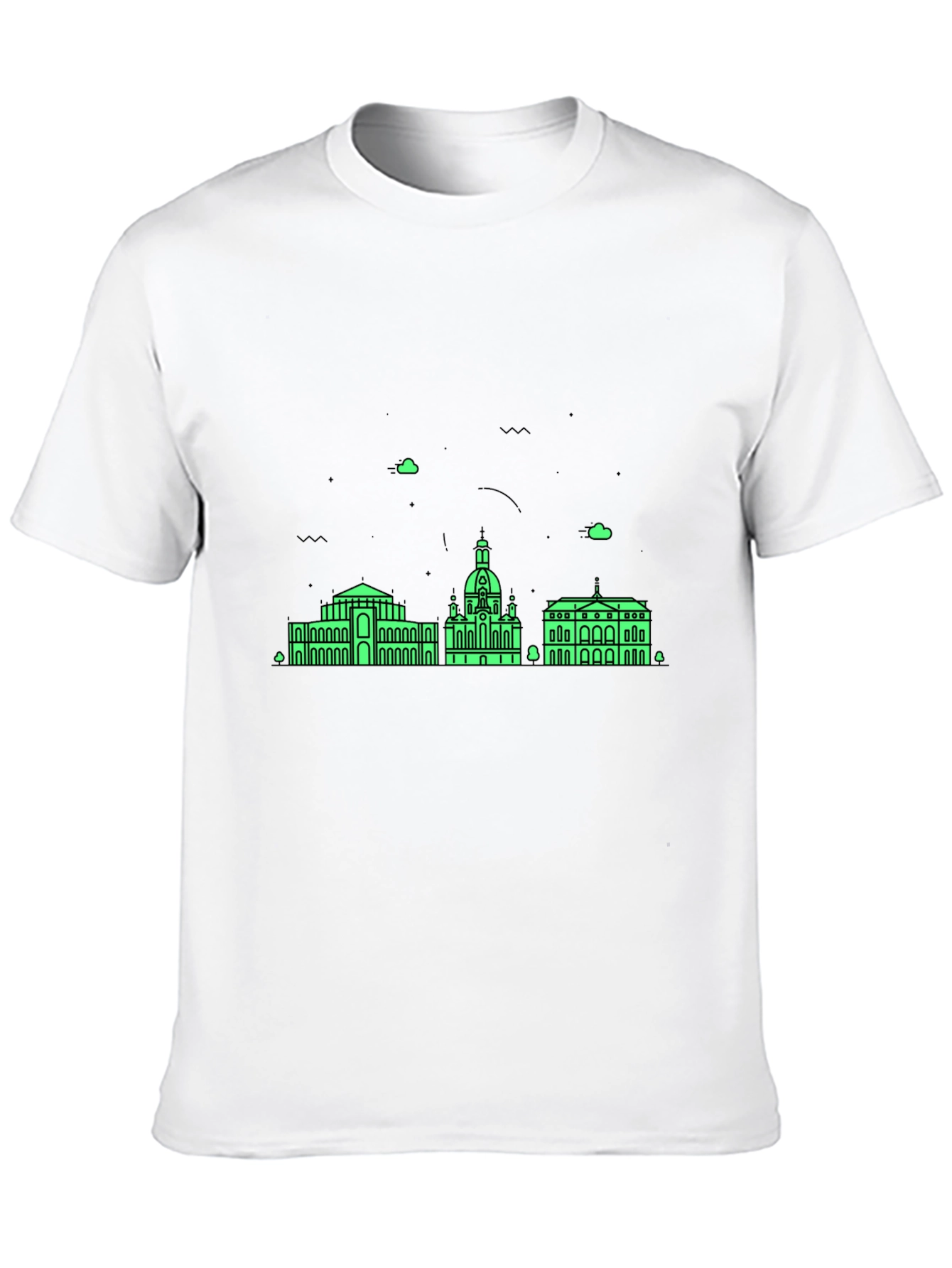 Dresden Skyline T-Shirt - Modern Minimalist Design