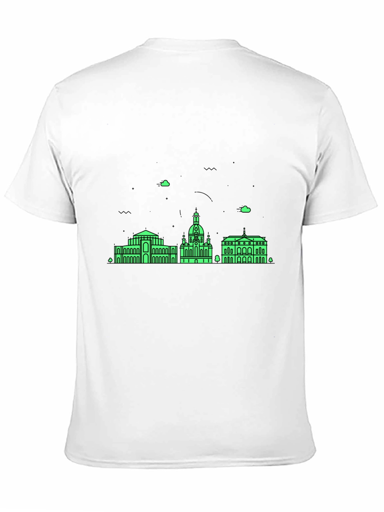 Dresden Skyline T-Shirt - Modern Minimalist Design