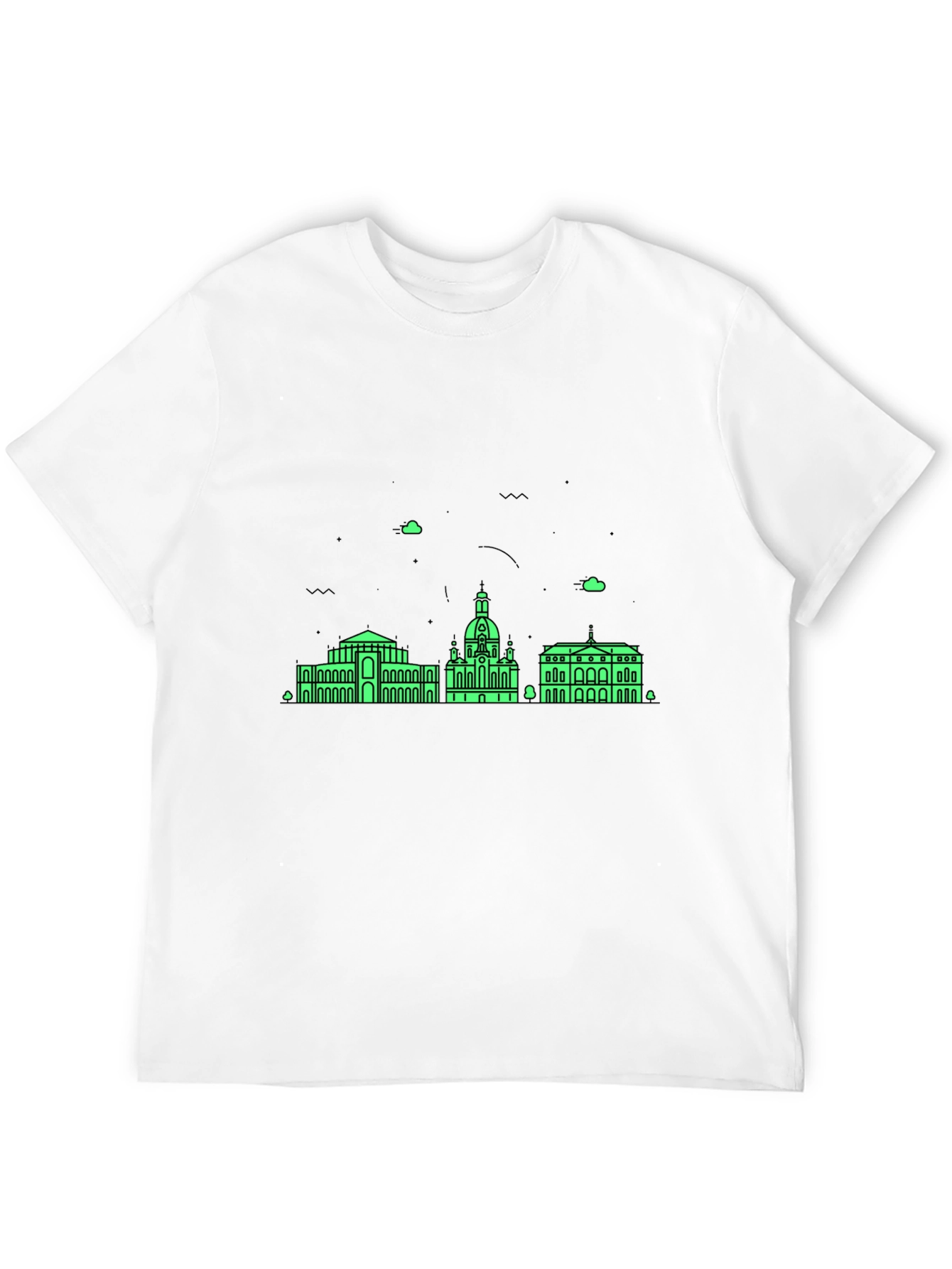 Dresden Skyline T-Shirt - Modern Minimalist Design