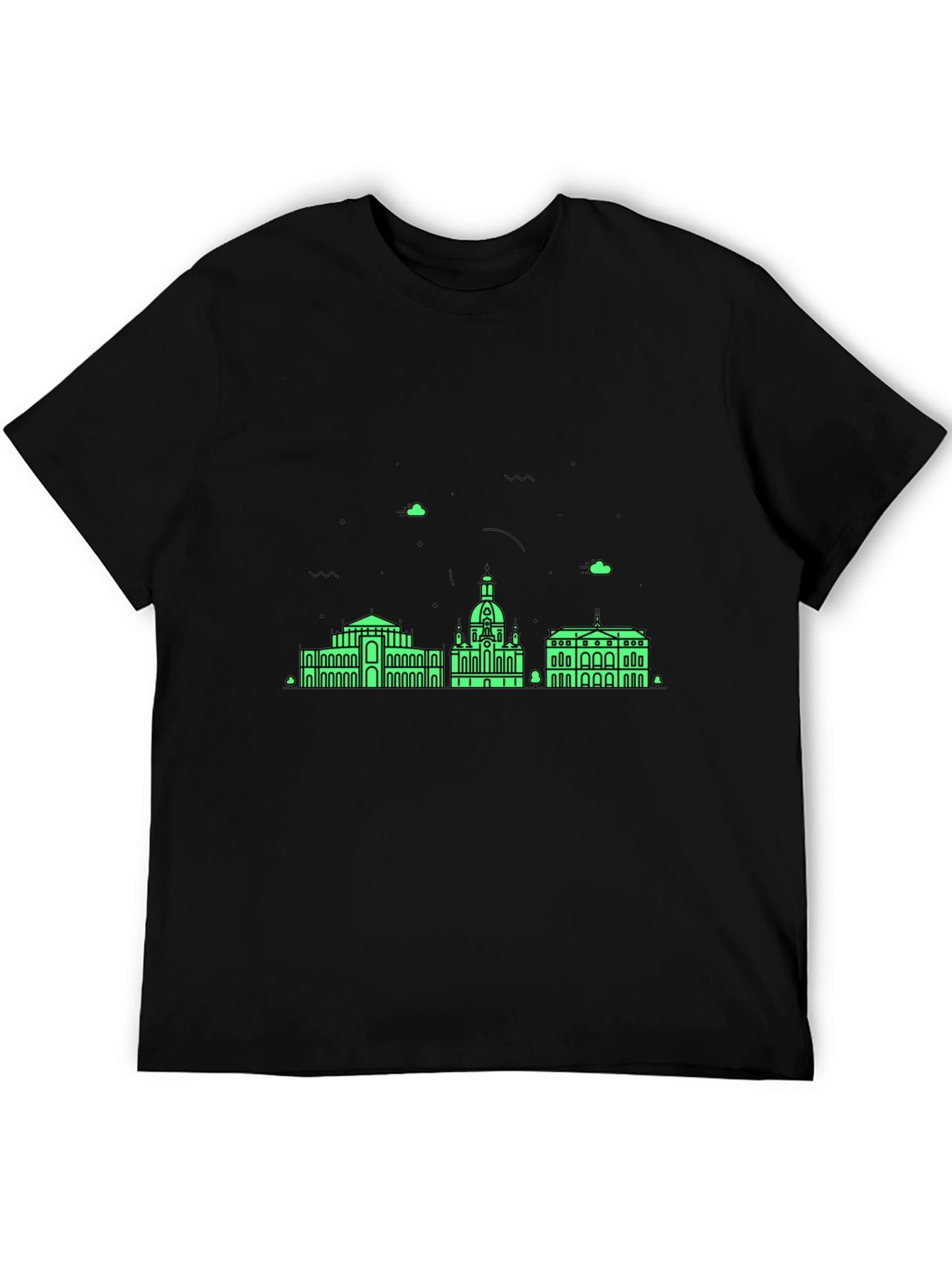 Dresden Skyline T-Shirt - Modern Minimalist Design