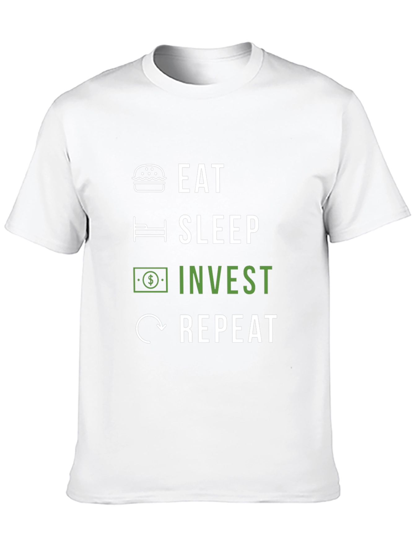 Eat Sleep Invest Repeat Graphic T-Shirt