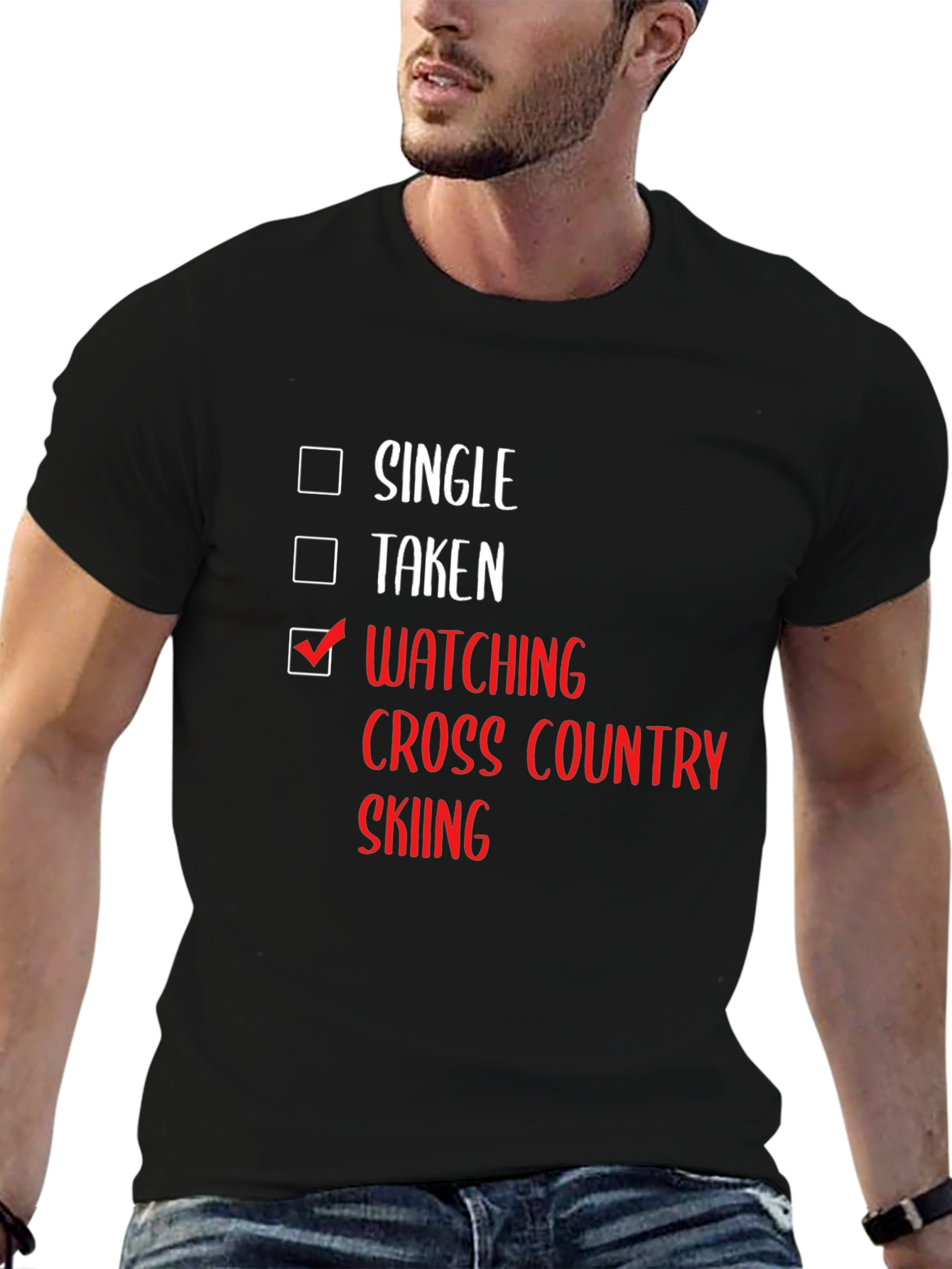 Watching Cross Country Skiing T-Shirt - Single Taken
