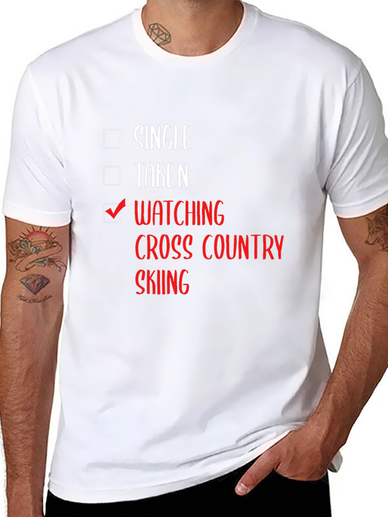Watching Cross Country Skiing T-Shirt - Single Taken