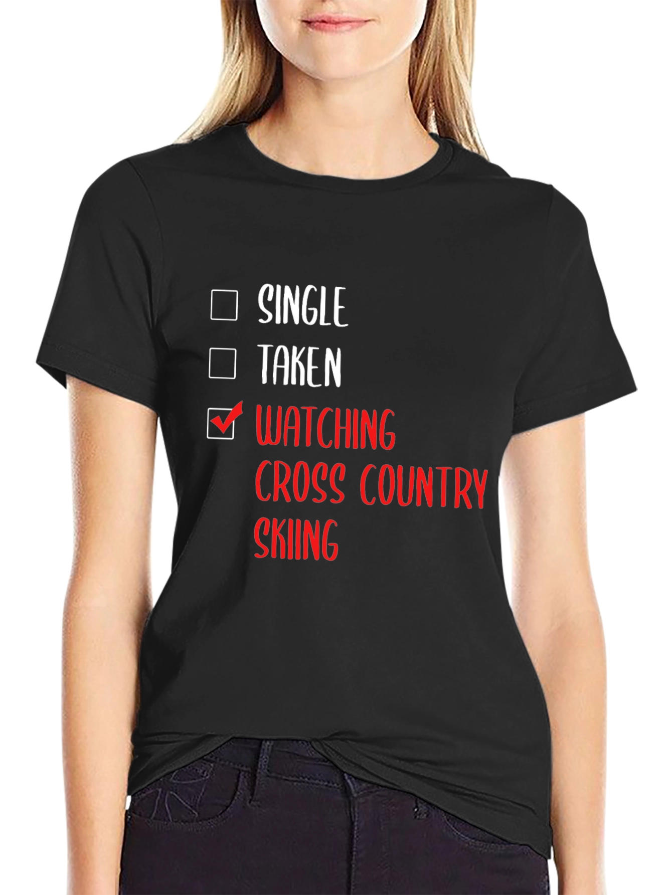 Watching Cross Country Skiing T-Shirt - Single Taken
