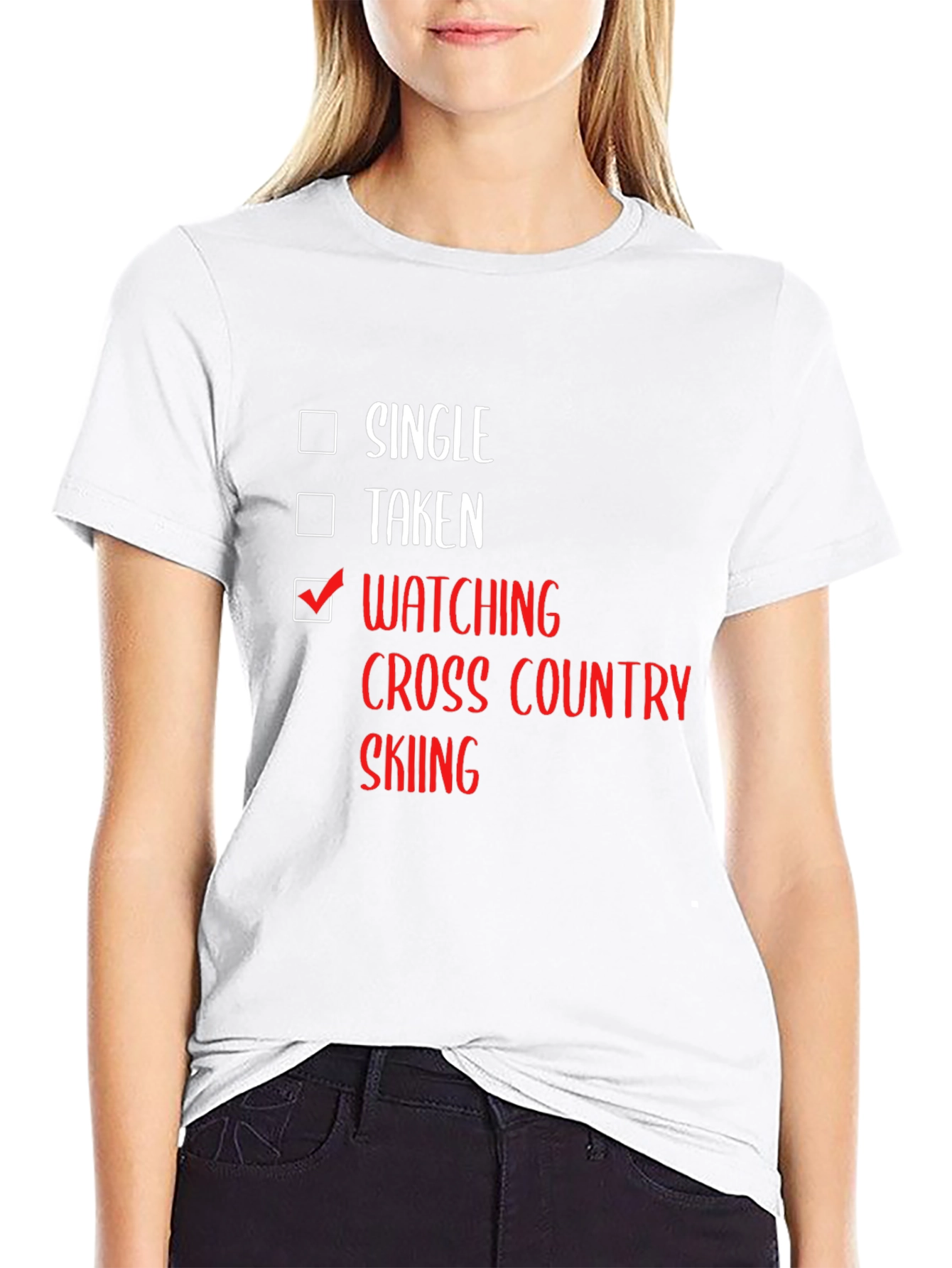 Watching Cross Country Skiing T-Shirt - Single Taken