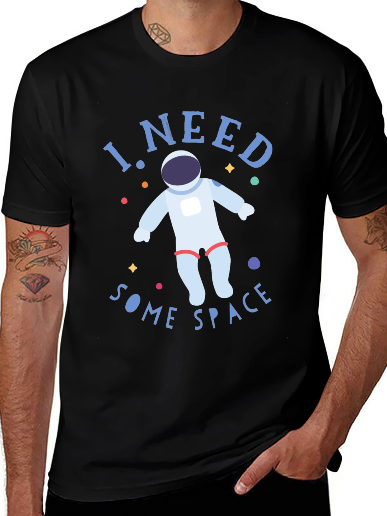 I Need Some Space Black Graphic Tee