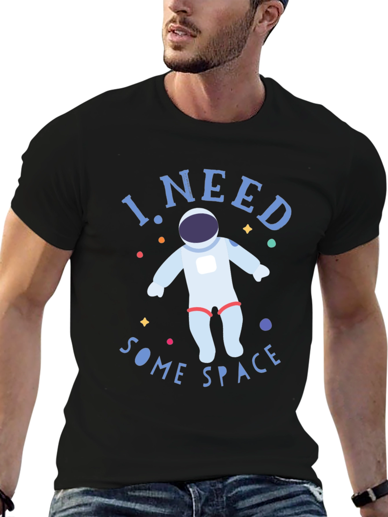 I Need Some Space Black Graphic Tee