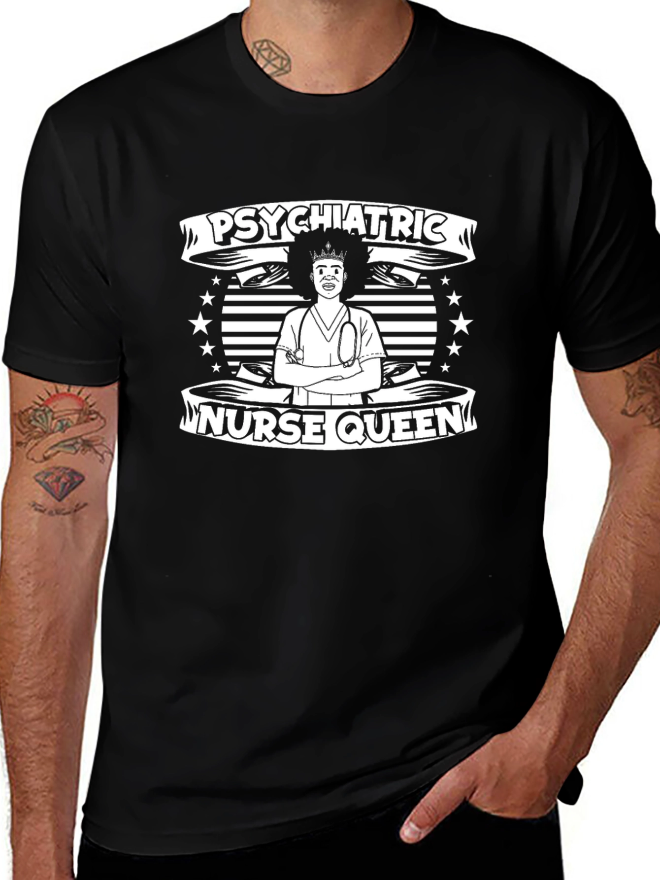 Psychiatric Nurse Queen T-Shirt