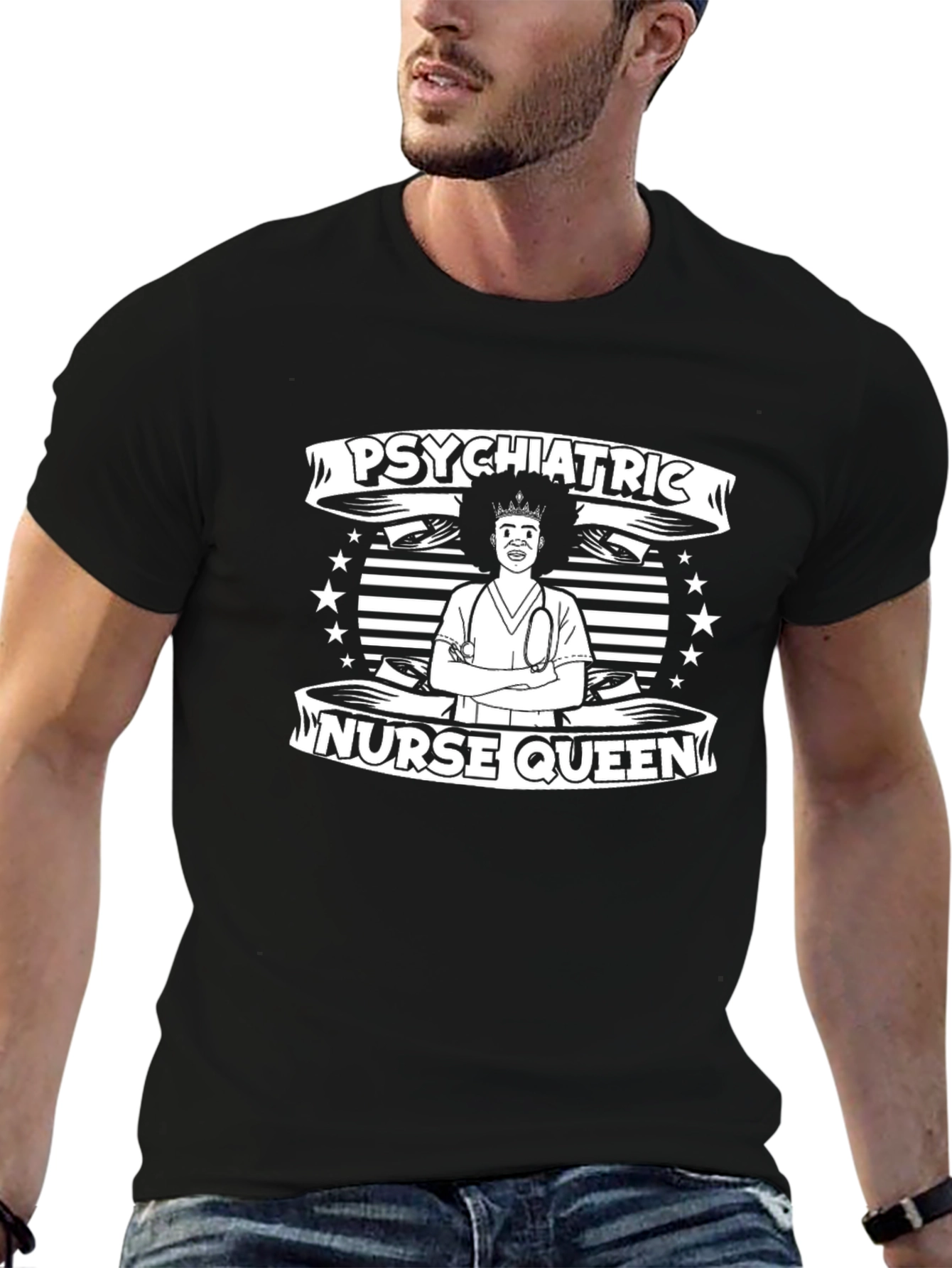 Psychiatric Nurse Queen T-Shirt
