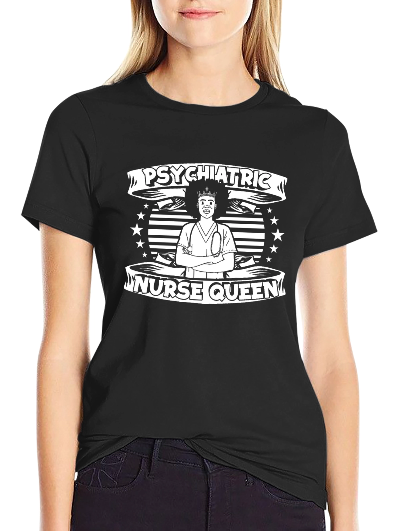Psychiatric Nurse Queen T-Shirt