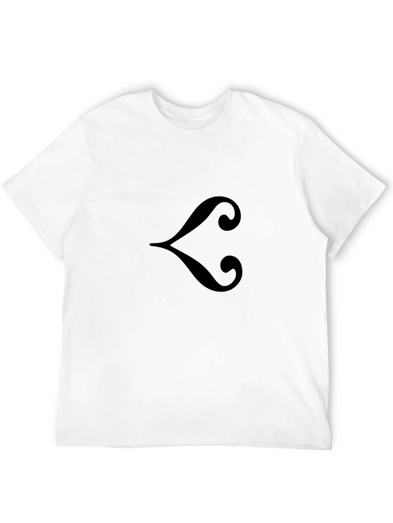 Stylish Black T-Shirt with Abstract Design