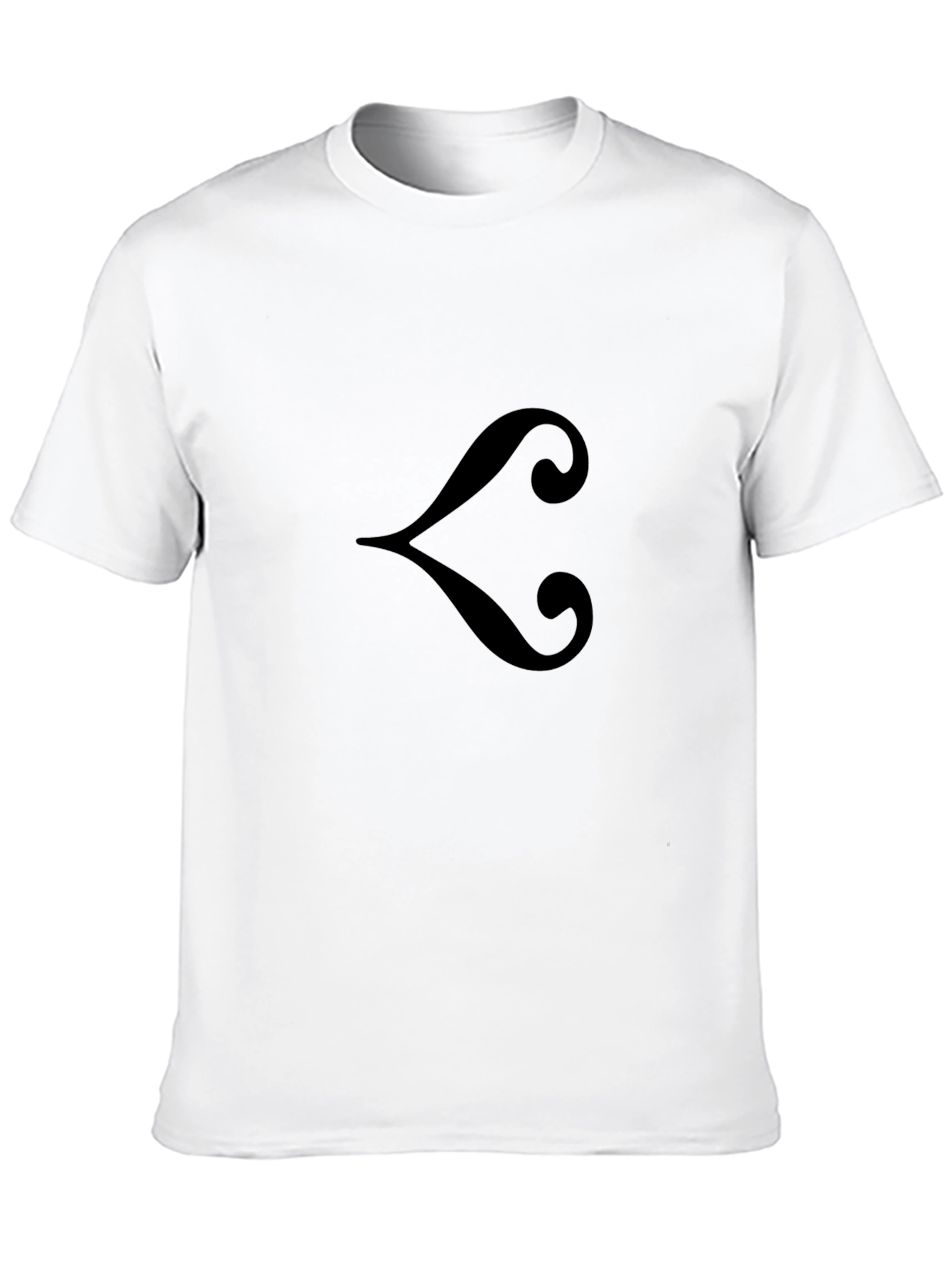 Stylish Black T-Shirt with Abstract Design