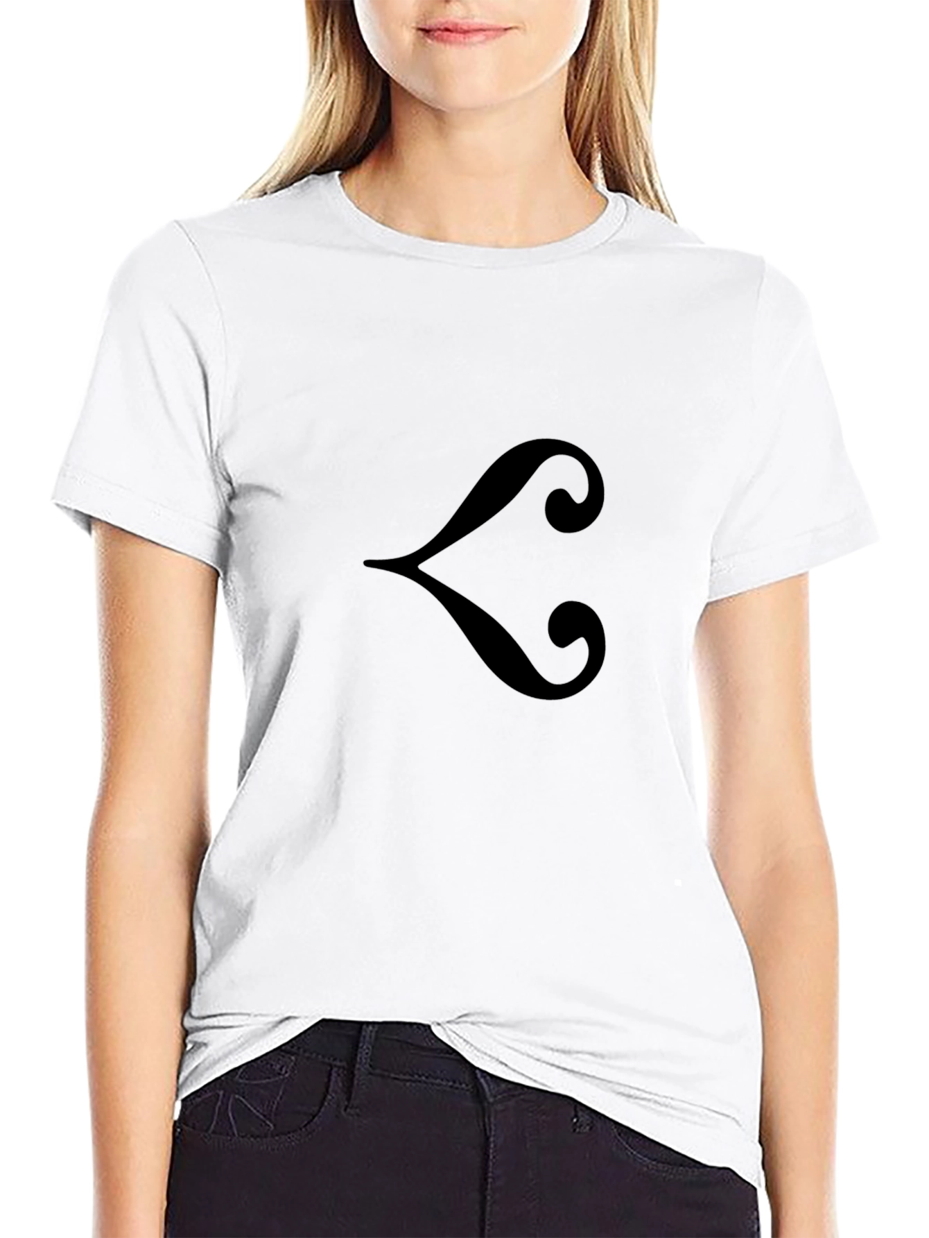 Stylish Black T-Shirt with Abstract Design