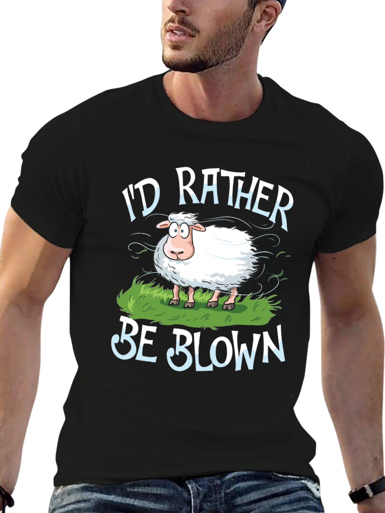 Id Rather Be Blown Sheep Graphic T-Shirt