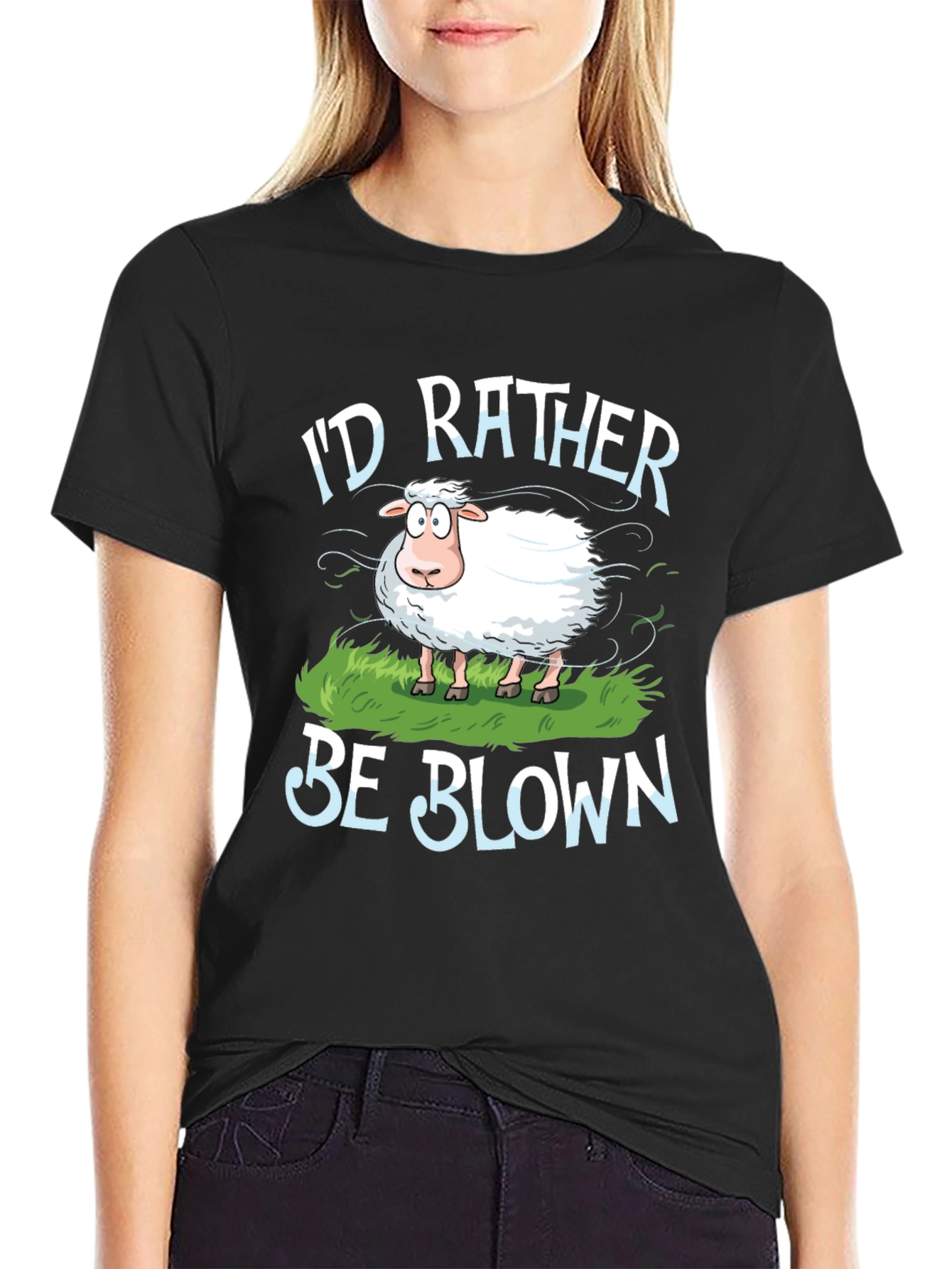 Id Rather Be Blown Sheep Graphic T-Shirt