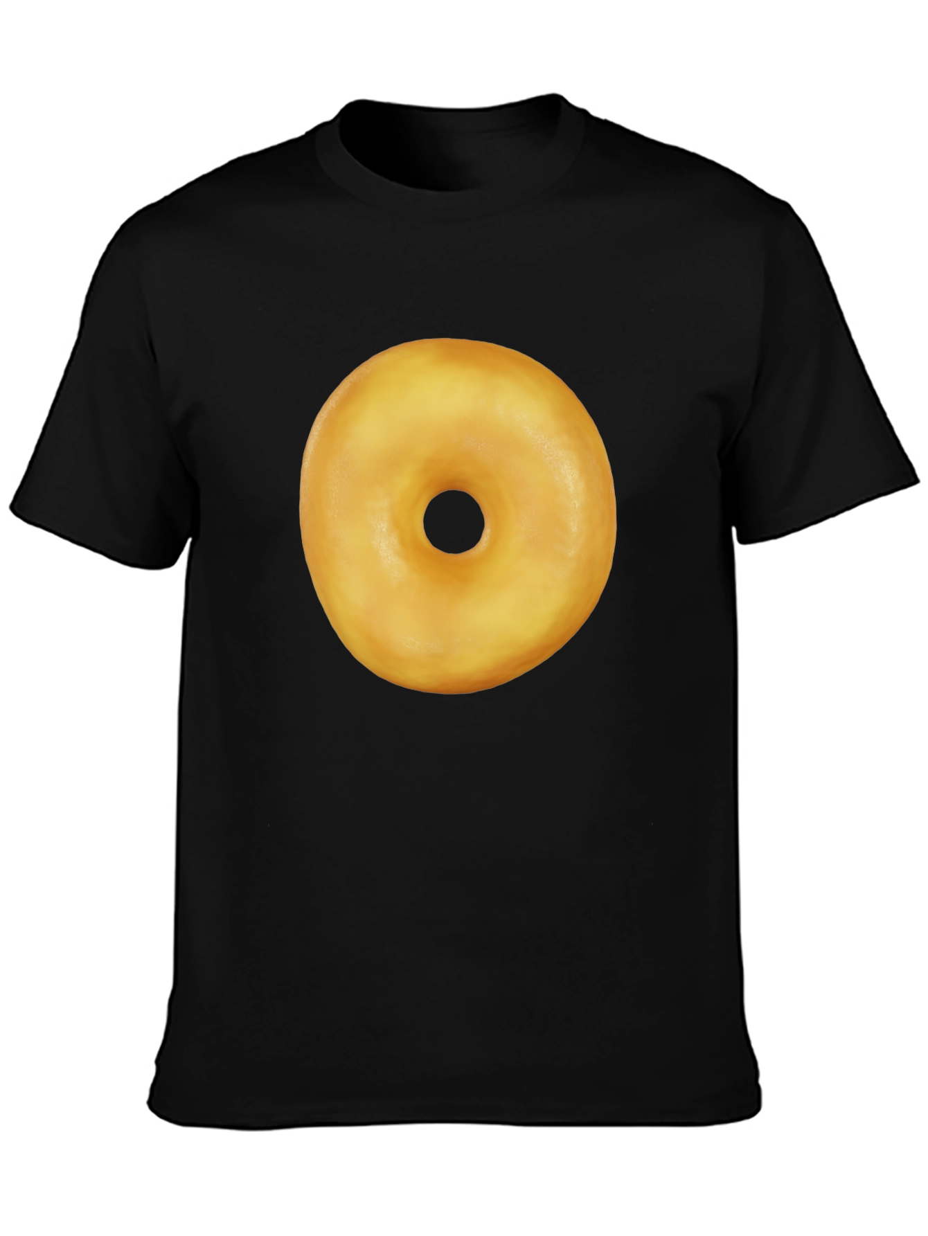 Donut Graphic Black T-Shirt Casual Wear