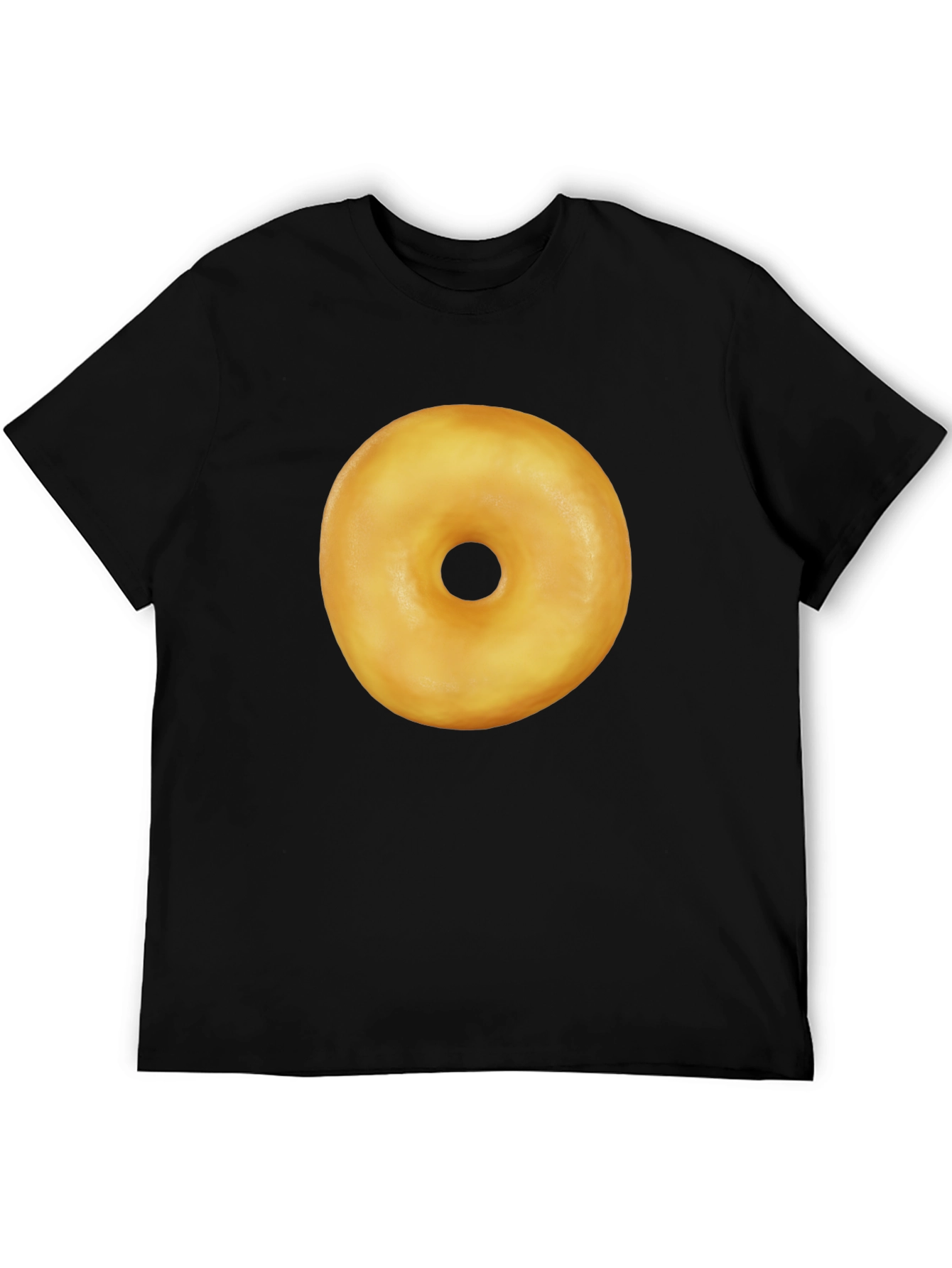 Donut Graphic Black T-Shirt Casual Wear