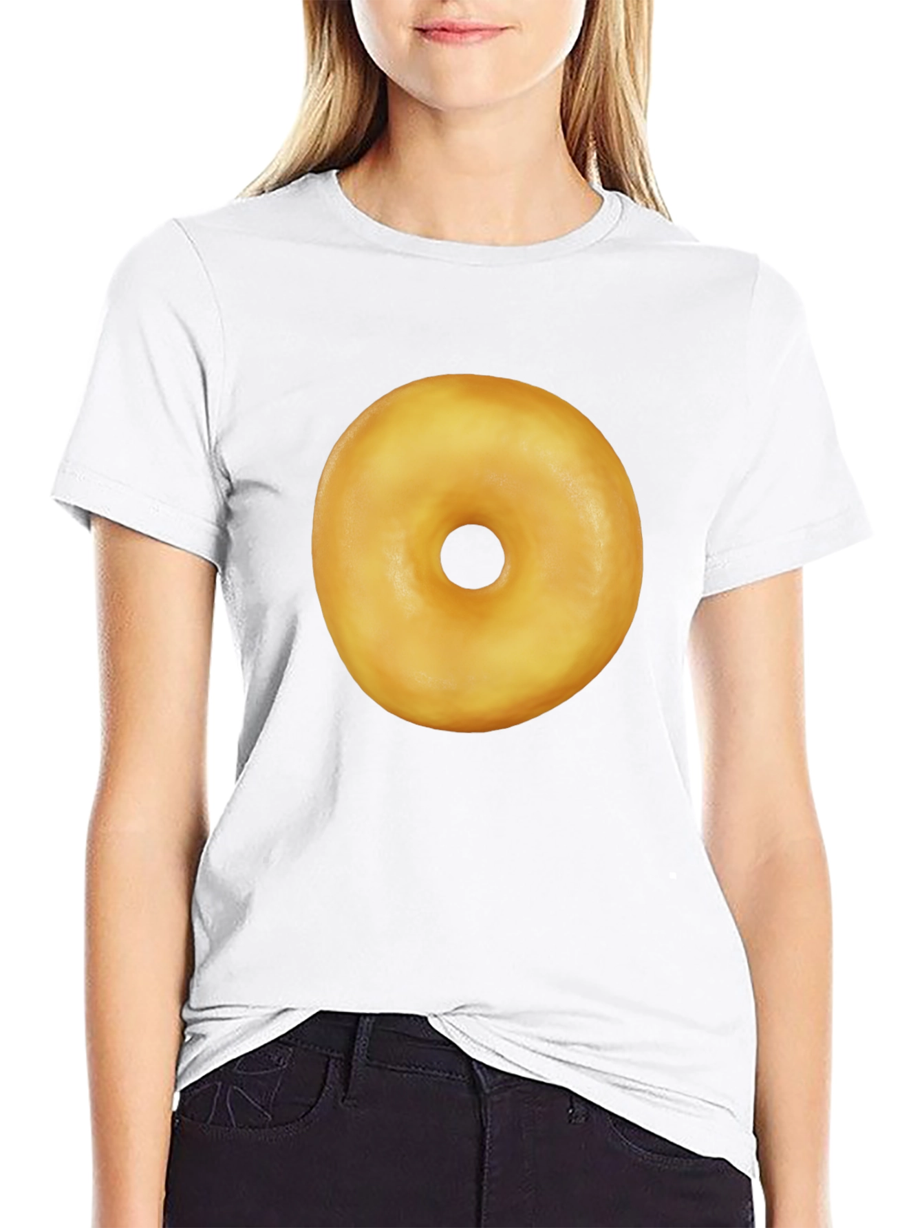 Donut Graphic Black T-Shirt Casual Wear
