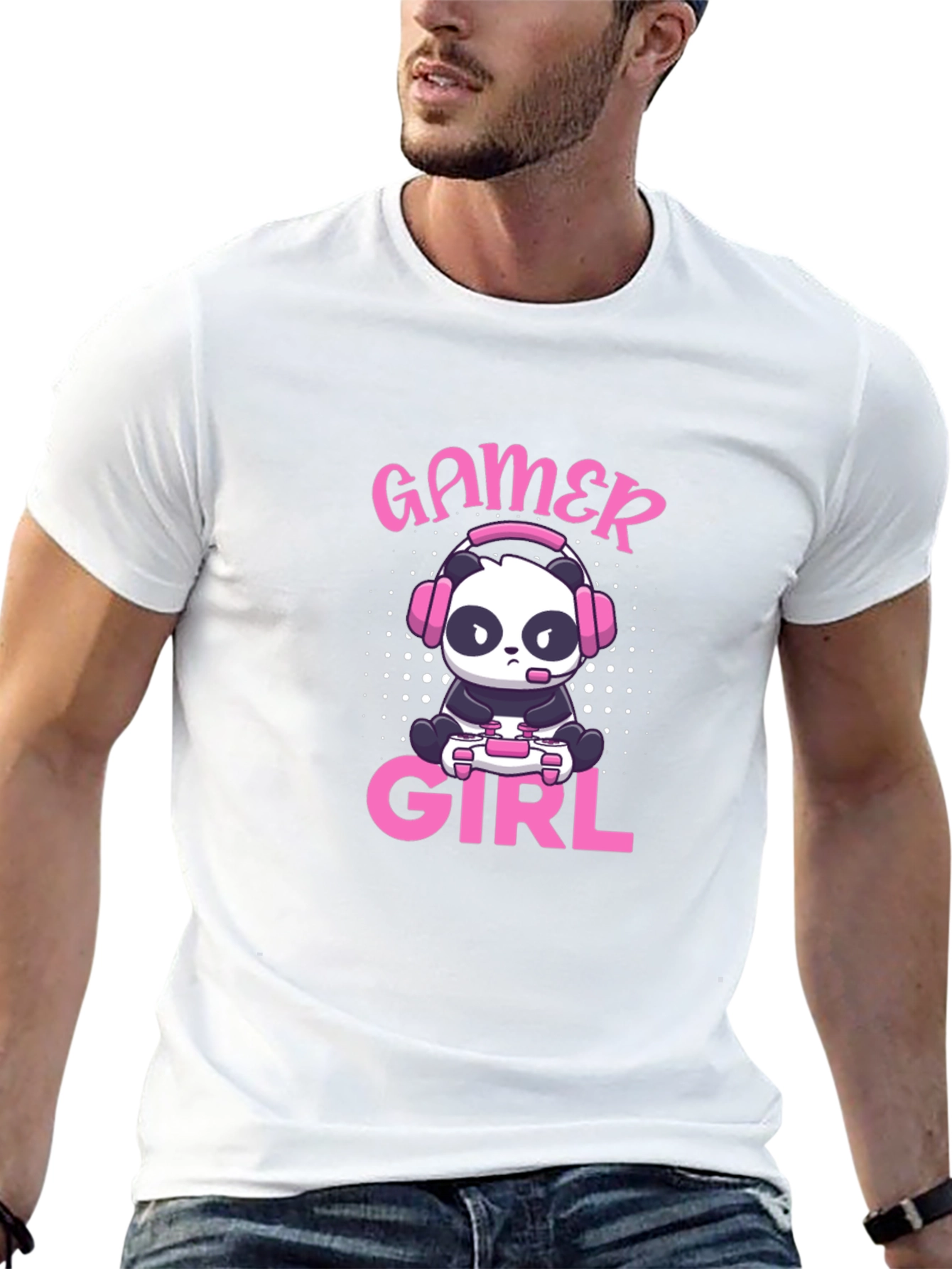 Gamer Girl Panda T-Shirt - Cute Gaming Tee