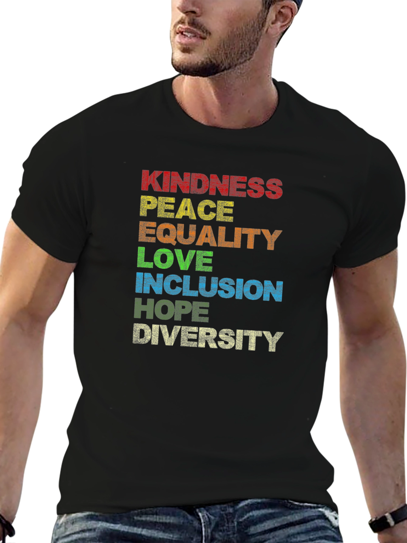 Kindness Peace Equality Love Inclusion Hope Diversity T-Shirt