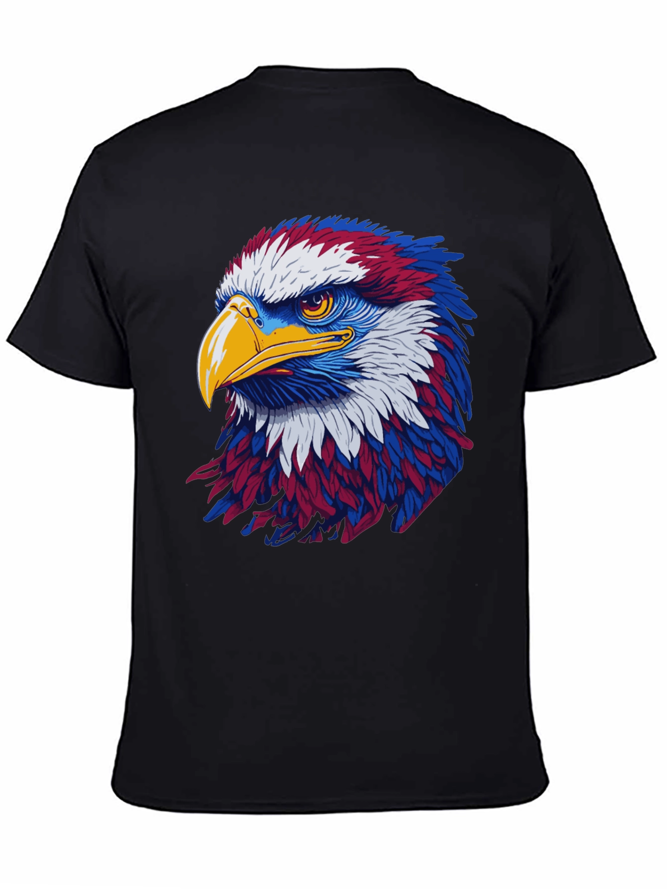 Patriotic Eagle Graphic Black T-Shirt