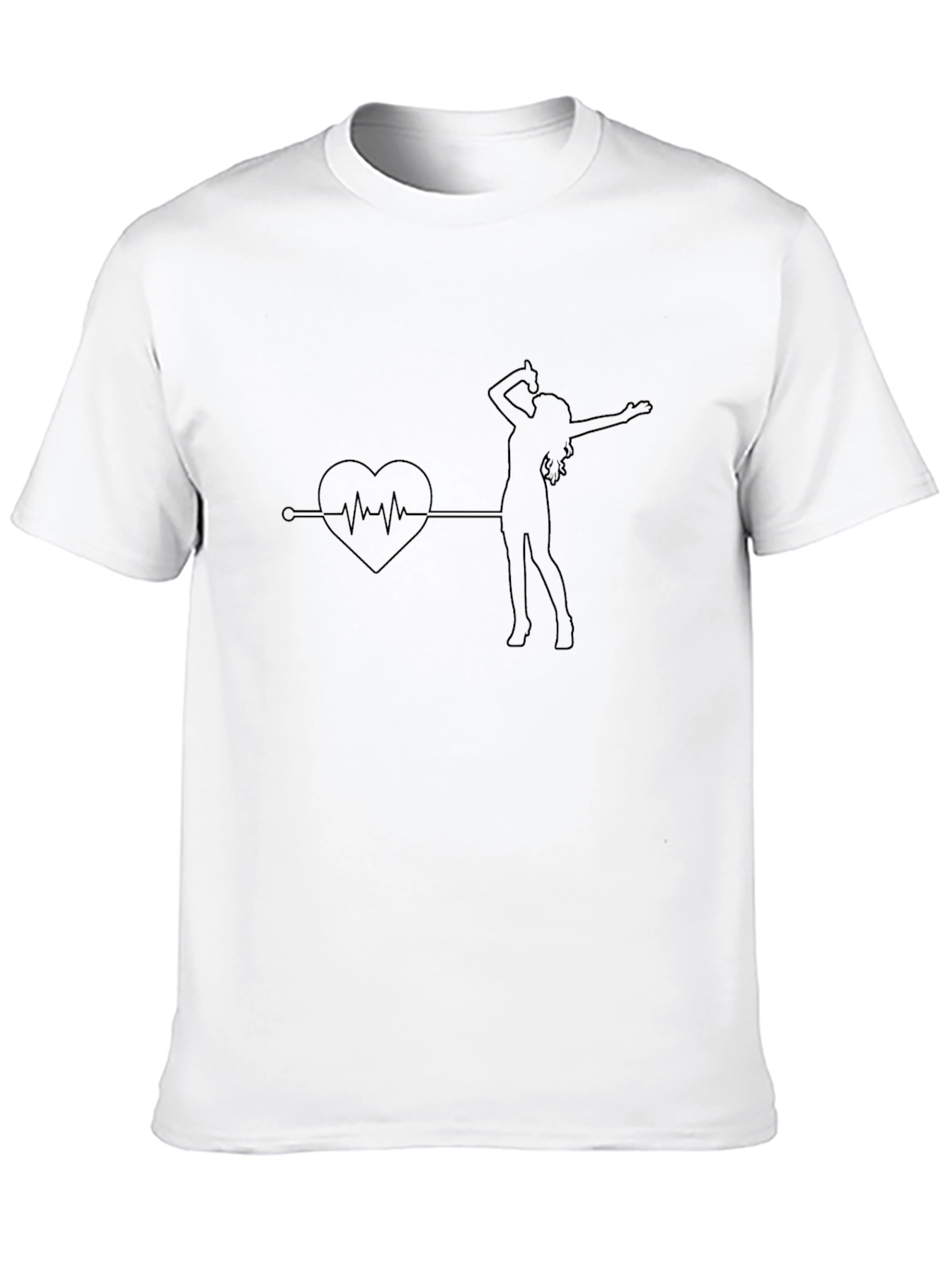 Heartbeat Dancer Graphic Tee - Black