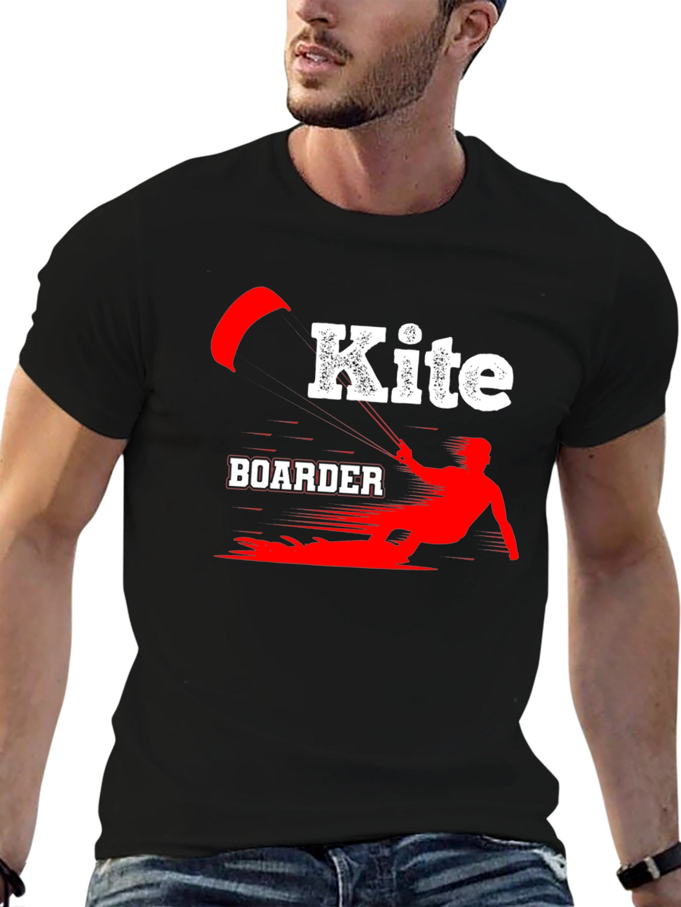 Kiteboarder Graphic T-Shirt - Black
