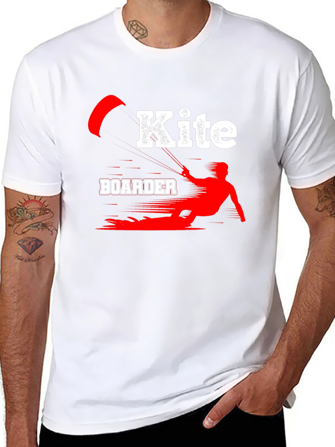 Kiteboarder Graphic T-Shirt - Black