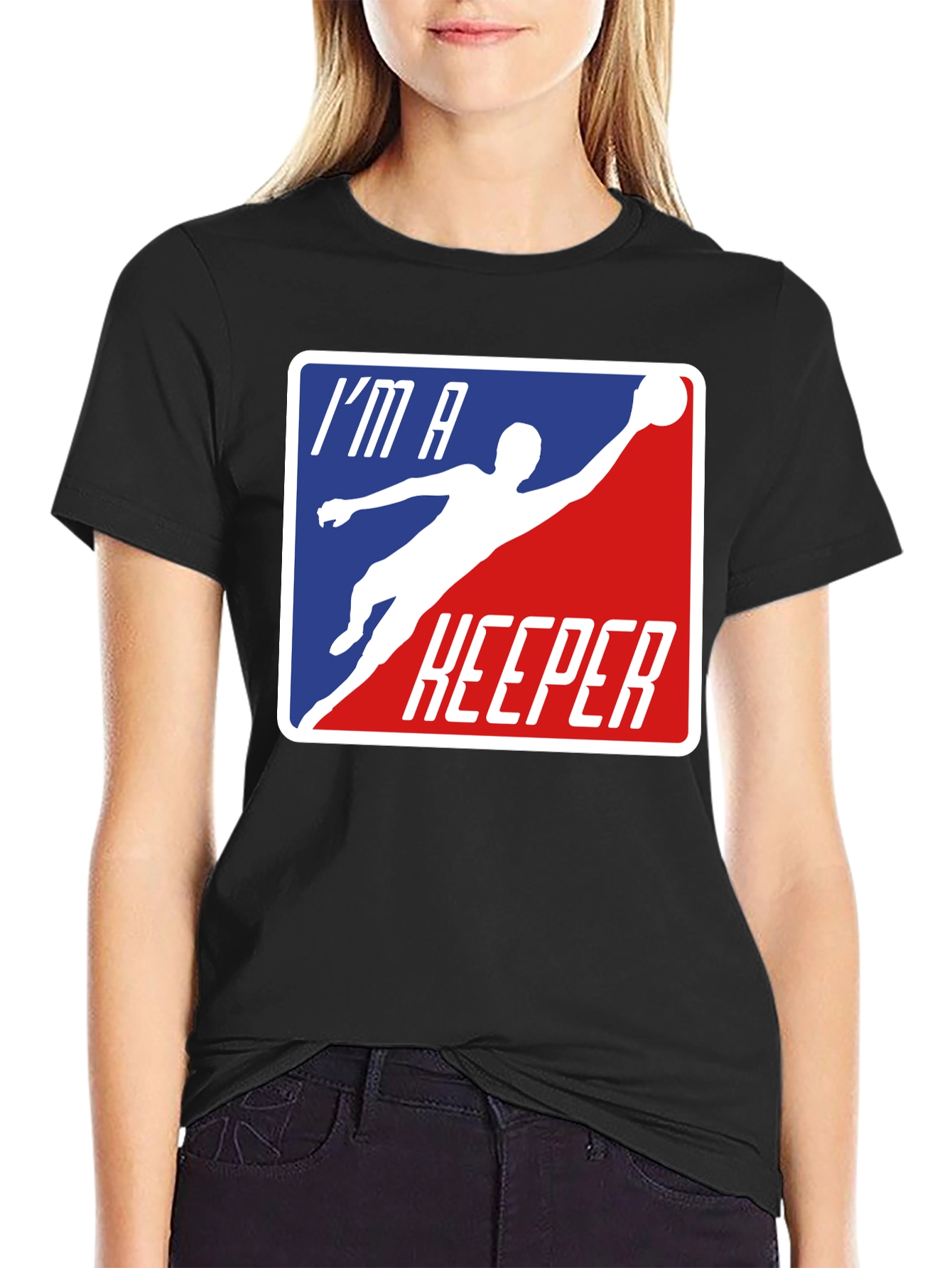 Im A Keeper Graphic T-Shirt - Black Cotton Tee