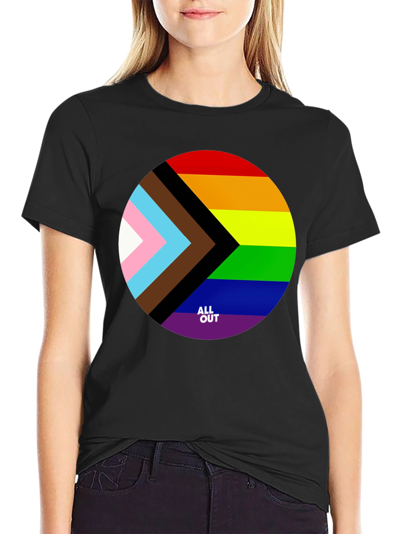 Pride T-Shirt - All Out - Black