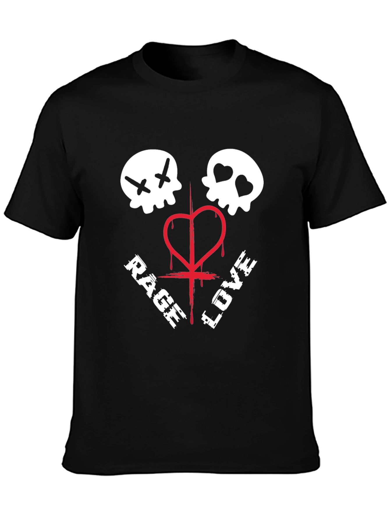 Rage Love Skull Graphic Tee
