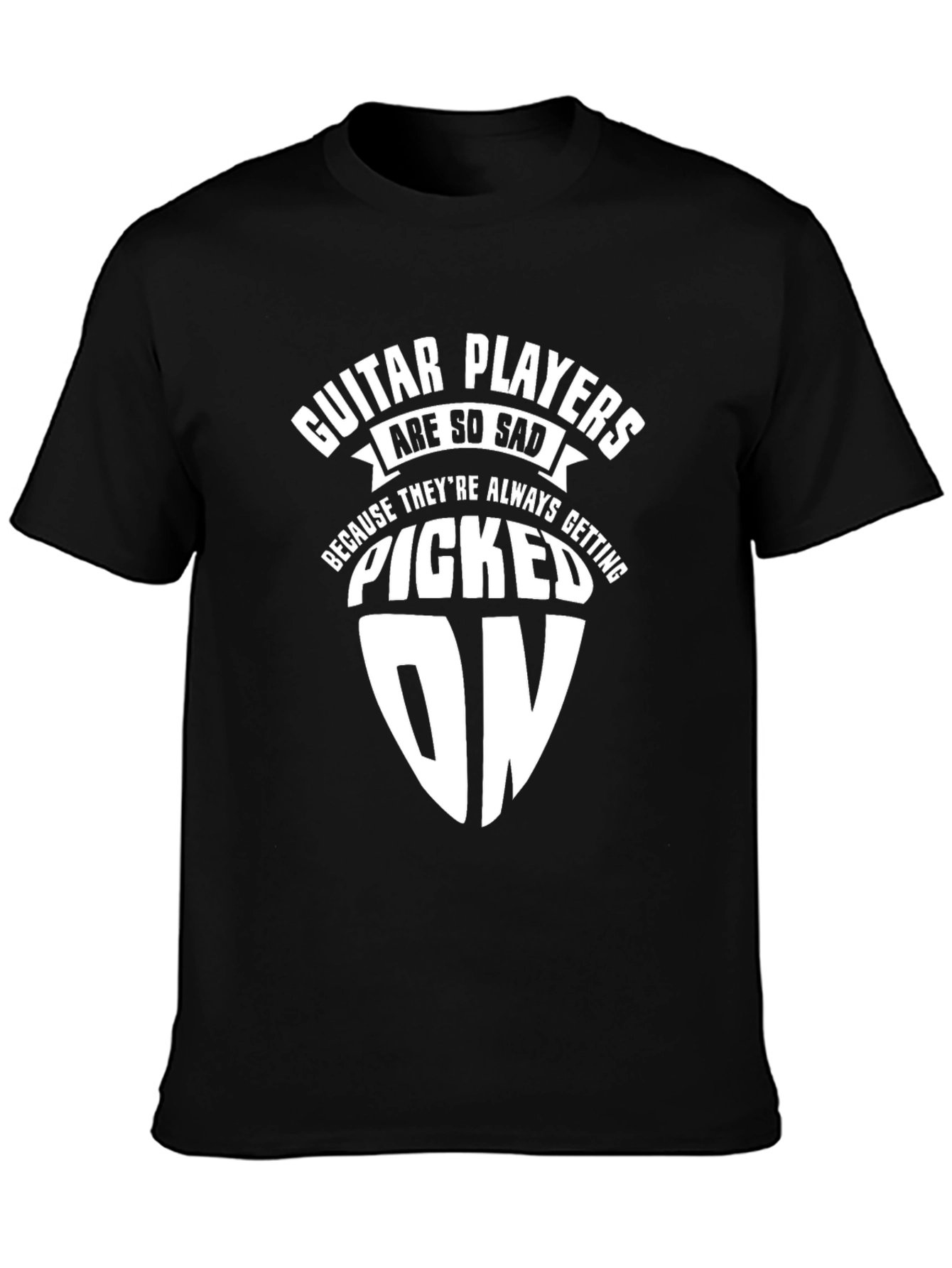 Guitar Player Picked On Graphic T-Shirt - Black