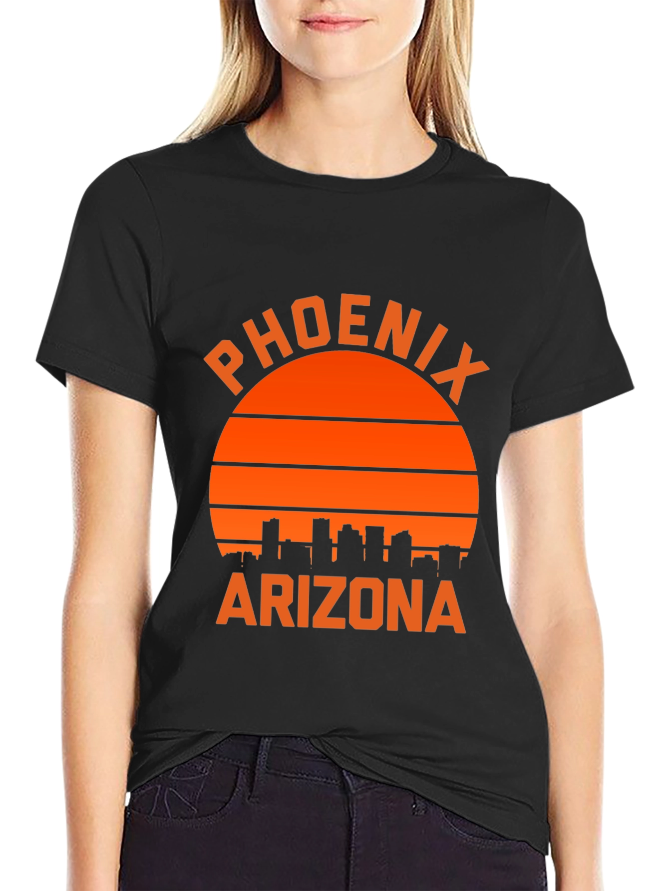 Phoenix Arizona Graphic Tee - Retro City Skyline