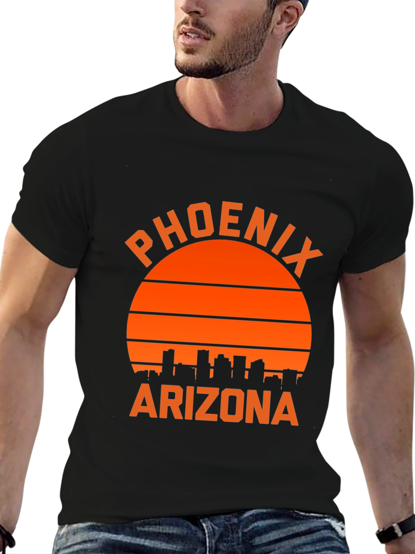 Phoenix Arizona Graphic Tee - Retro City Skyline