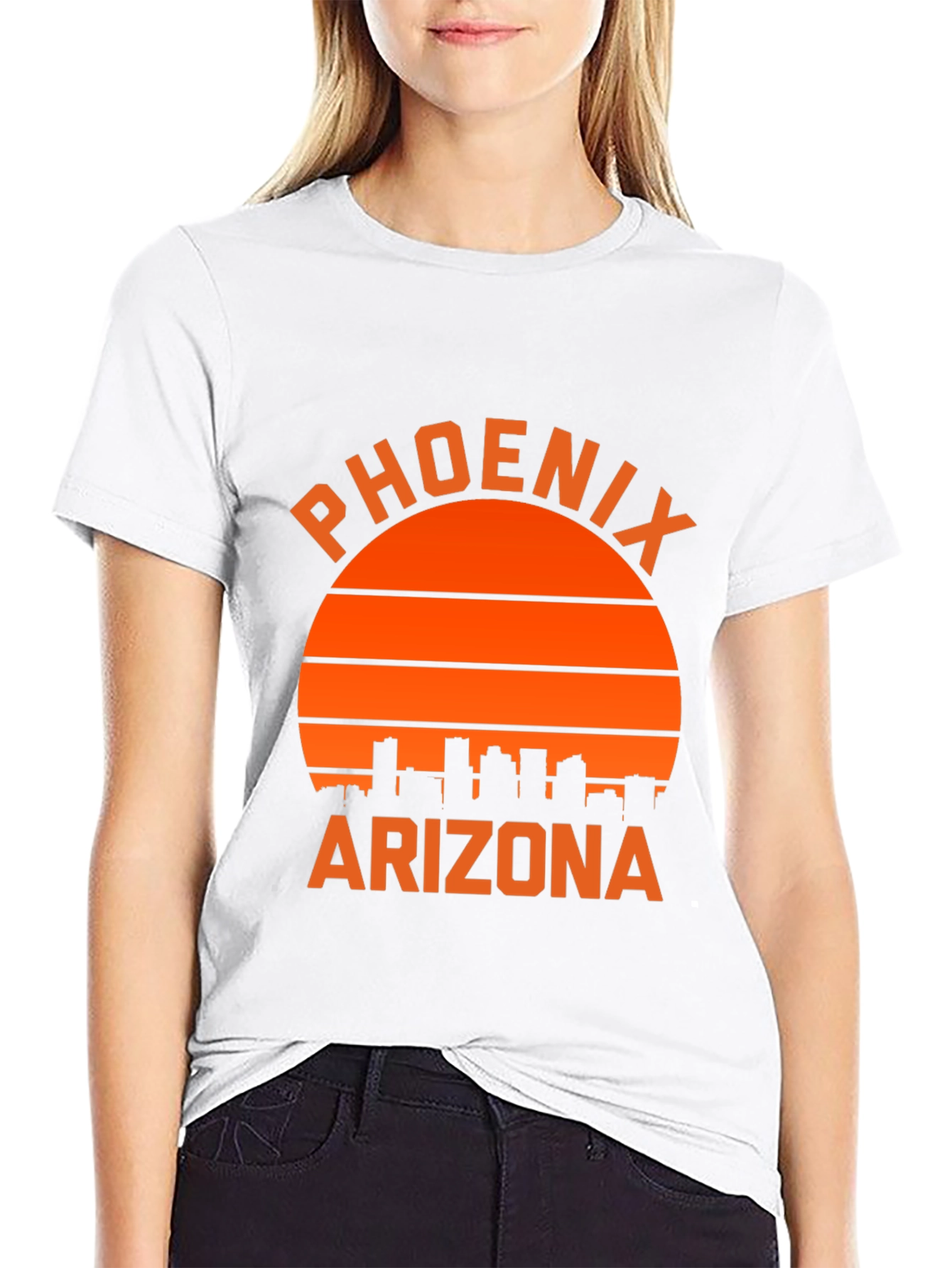 Phoenix Arizona Graphic Tee - Retro City Skyline