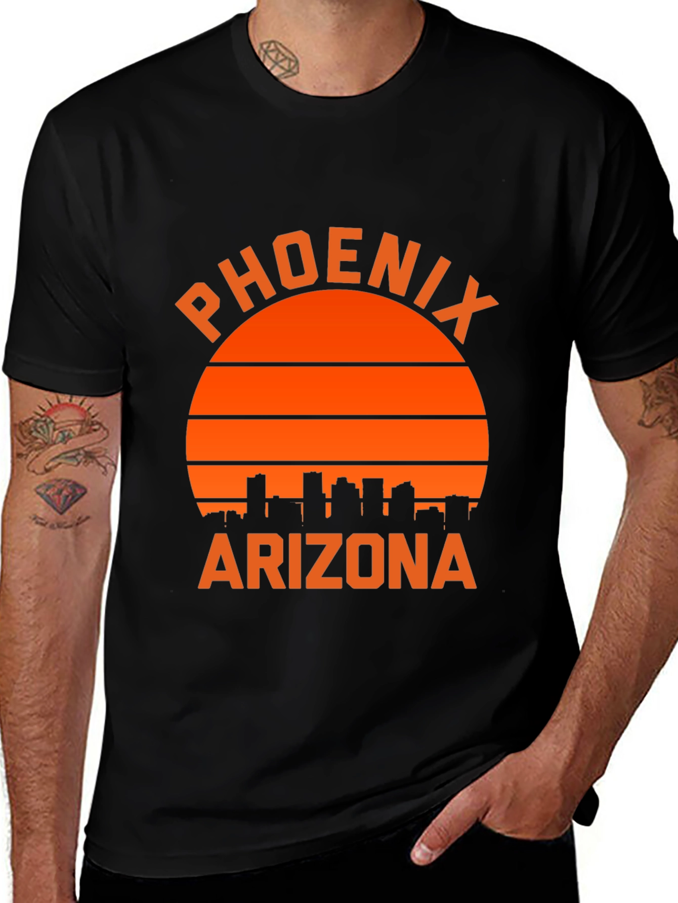 Phoenix Arizona Graphic Tee - Retro City Skyline